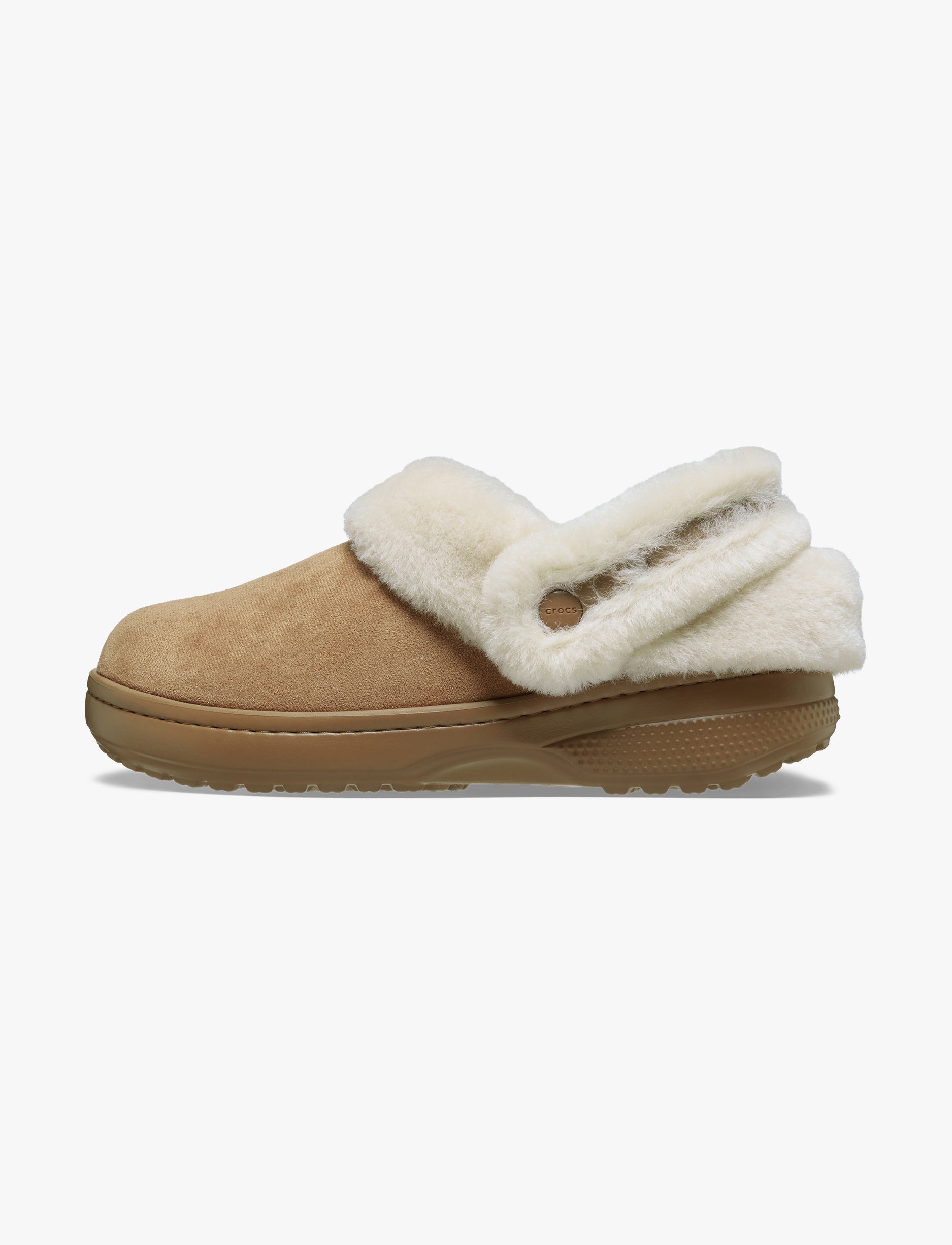 Crocs Classic Unfurgettable Vegan Suede Clog - כפכפי פרווה קרוקס לנשים בצבע חום