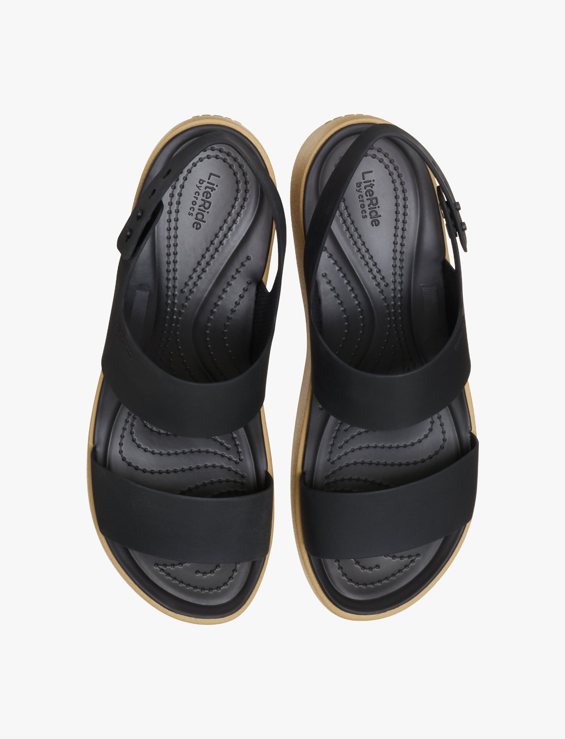Crocs Brooklyn Sky Sandal - סנדלי פלטפורמה קרוקס ברוקלין סקיי לנשים בצבע שחור/חום קשיו