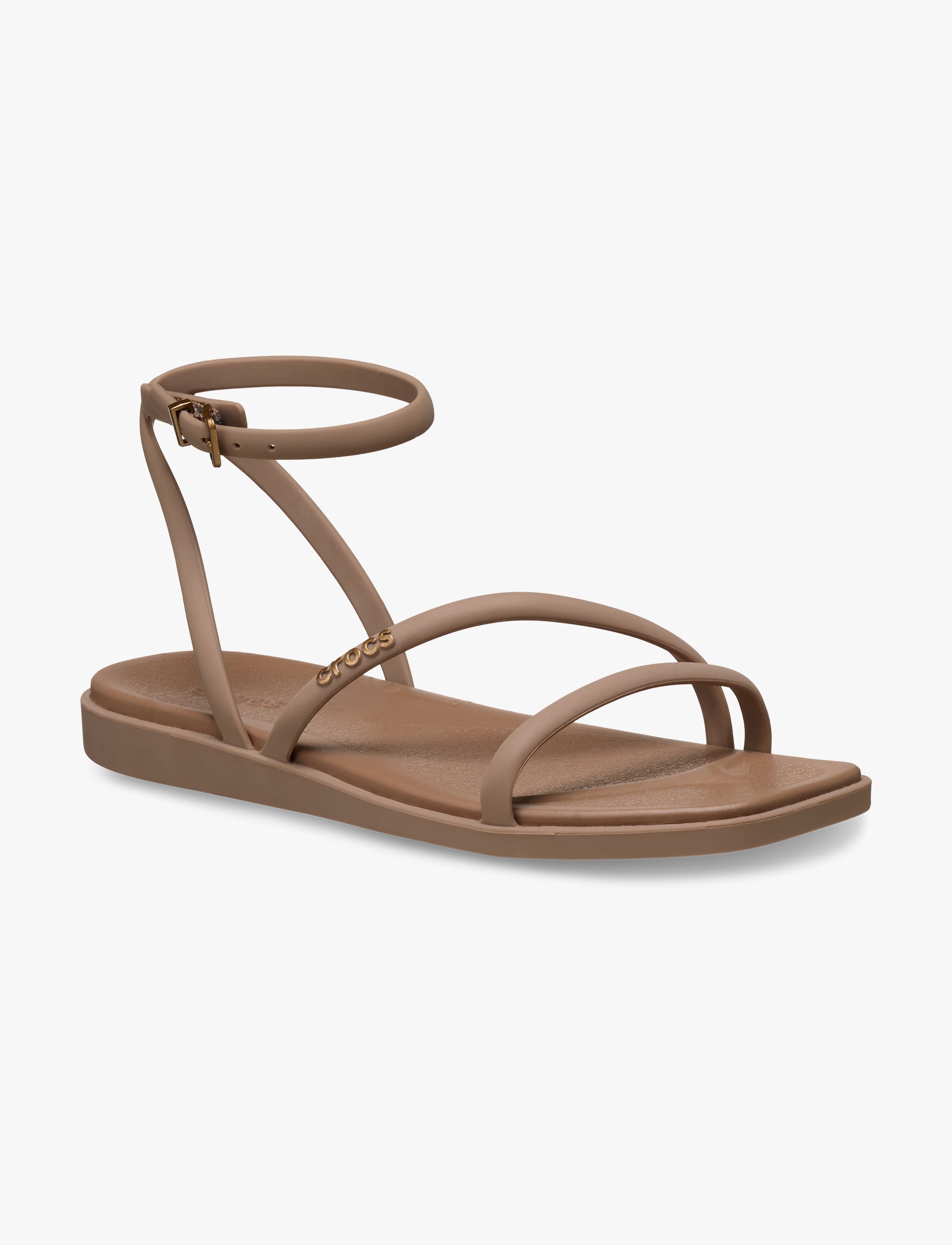 Crocs Miami Ankle Strap Sanda l -  סנדלי קרוקס מיאמי עם רצועת קרסול לנשים בצבע שוקולד חלב