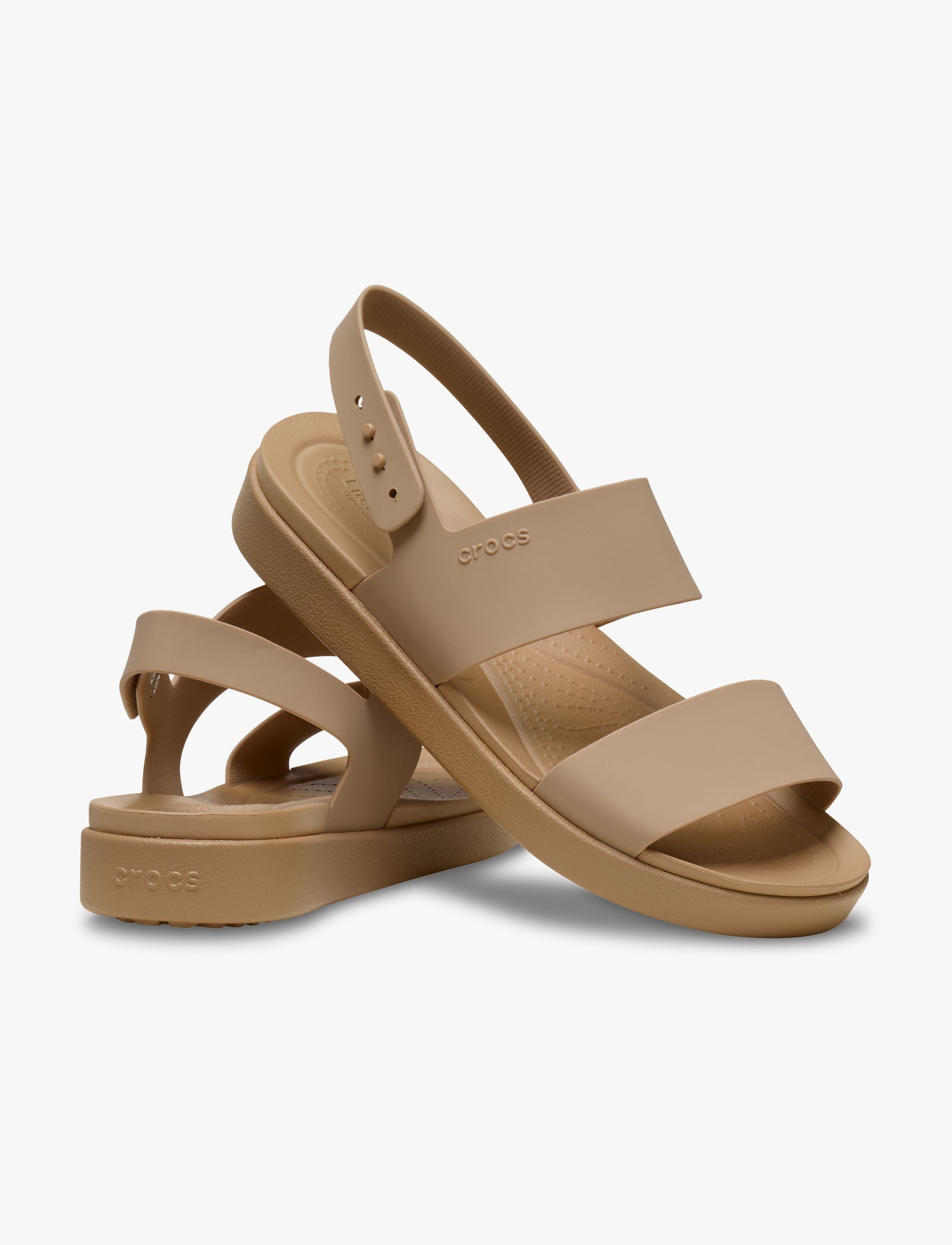 Crocs Brooklyn Backstrap Low Low - סנדלי קרוקס ברוקלין לנשים בצבע חום קשיו
