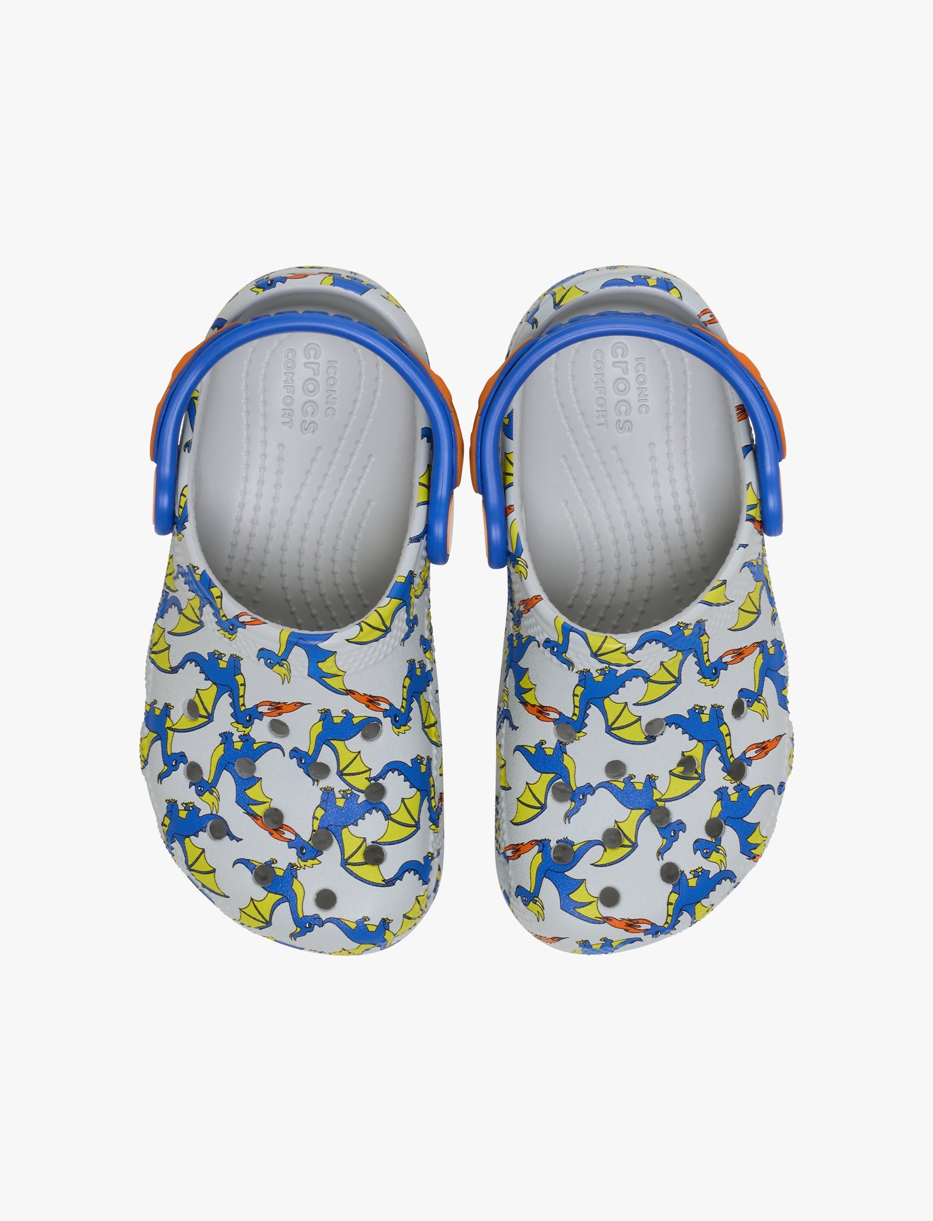 Crocs Toddler Classic Dragon Graphic Clog - כפכפי קרוקס דרקון לילדים מידות קטנות