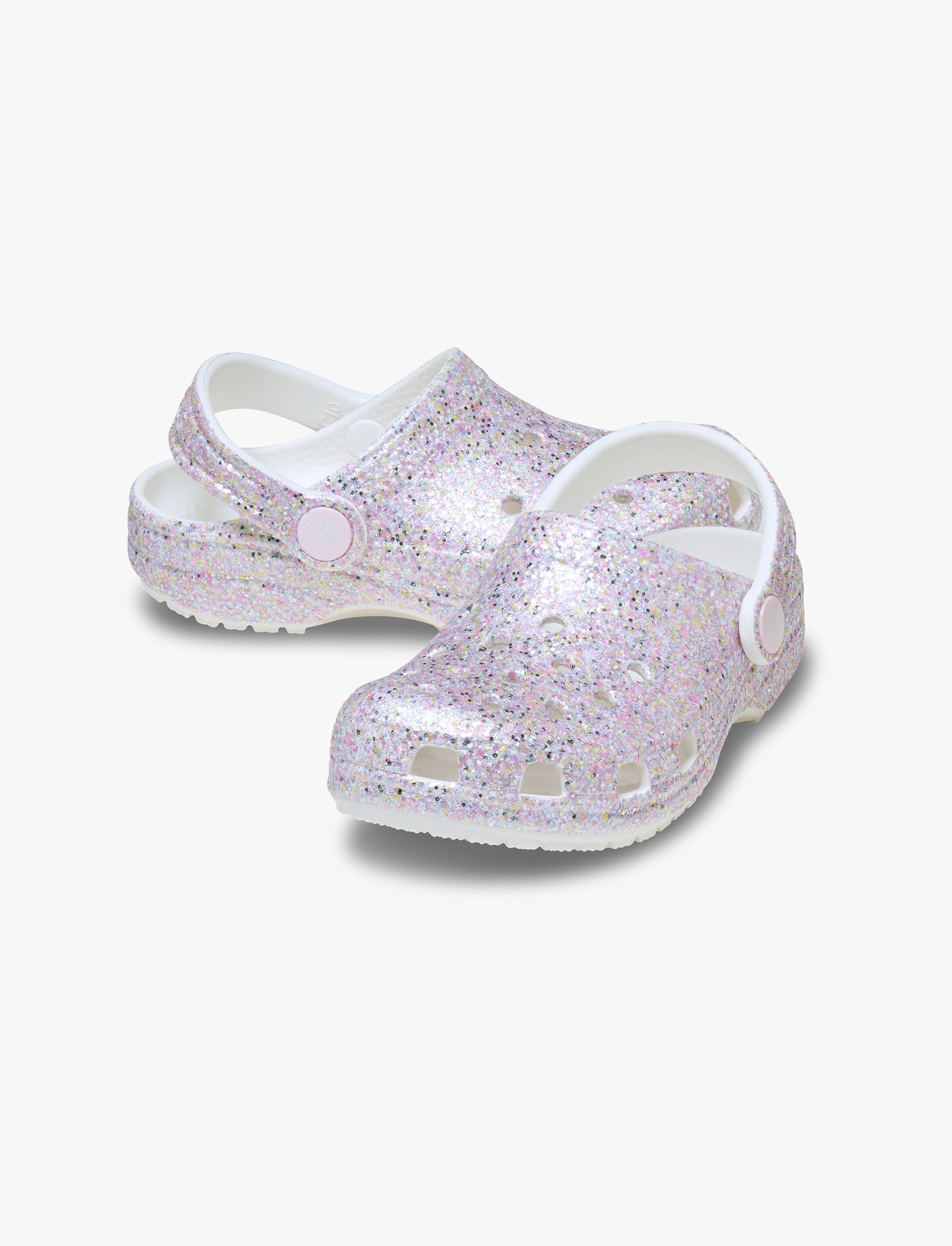 Crocs Classic Fantasy Glitter Clog T - כפכפי קרוקס קלוג נצנצים לילדים בצבע לבן