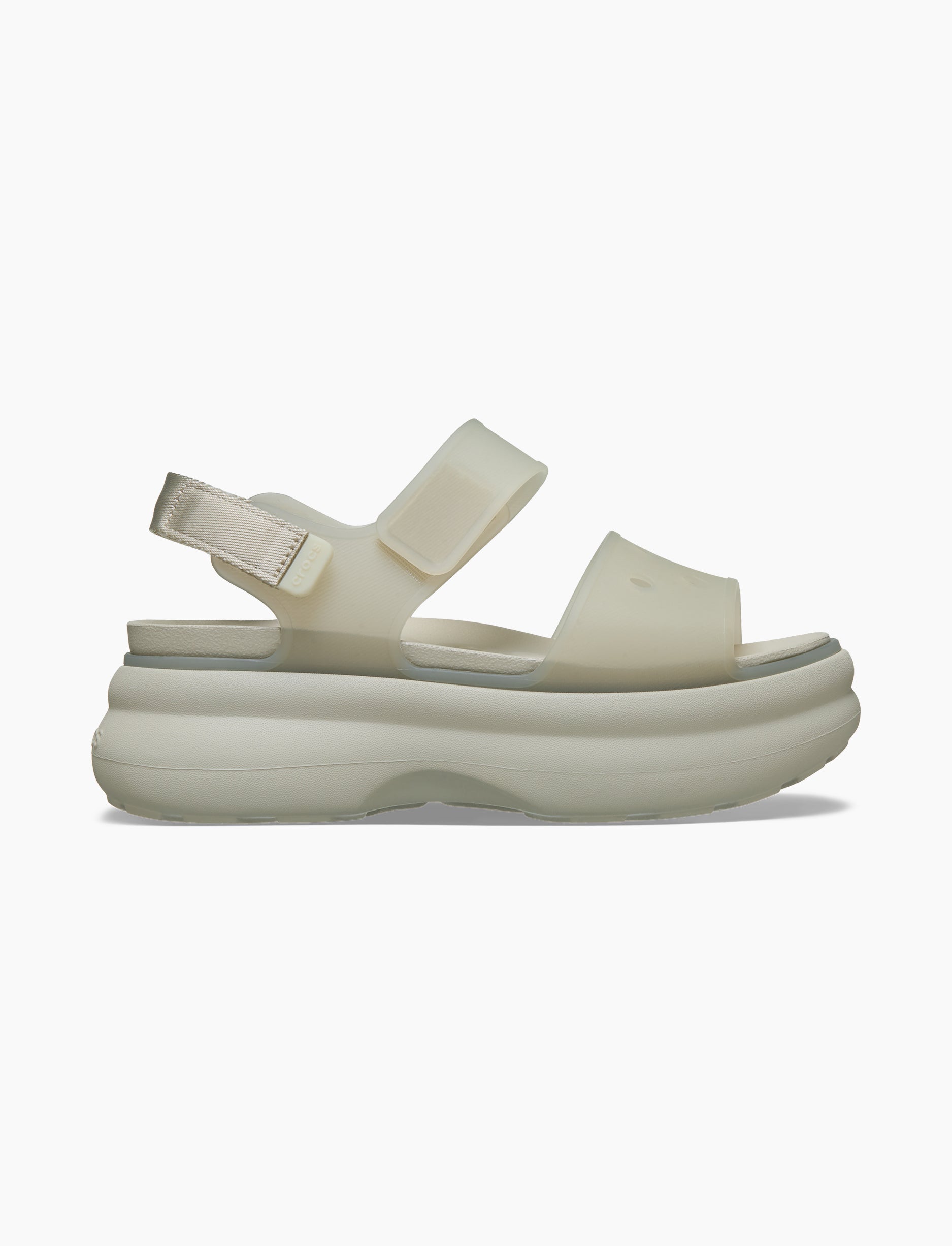 Crocs Soho Frosted Y Strap Sandal - סנדלי פלטפורמה קרוקס לנשים בצבע מטאור