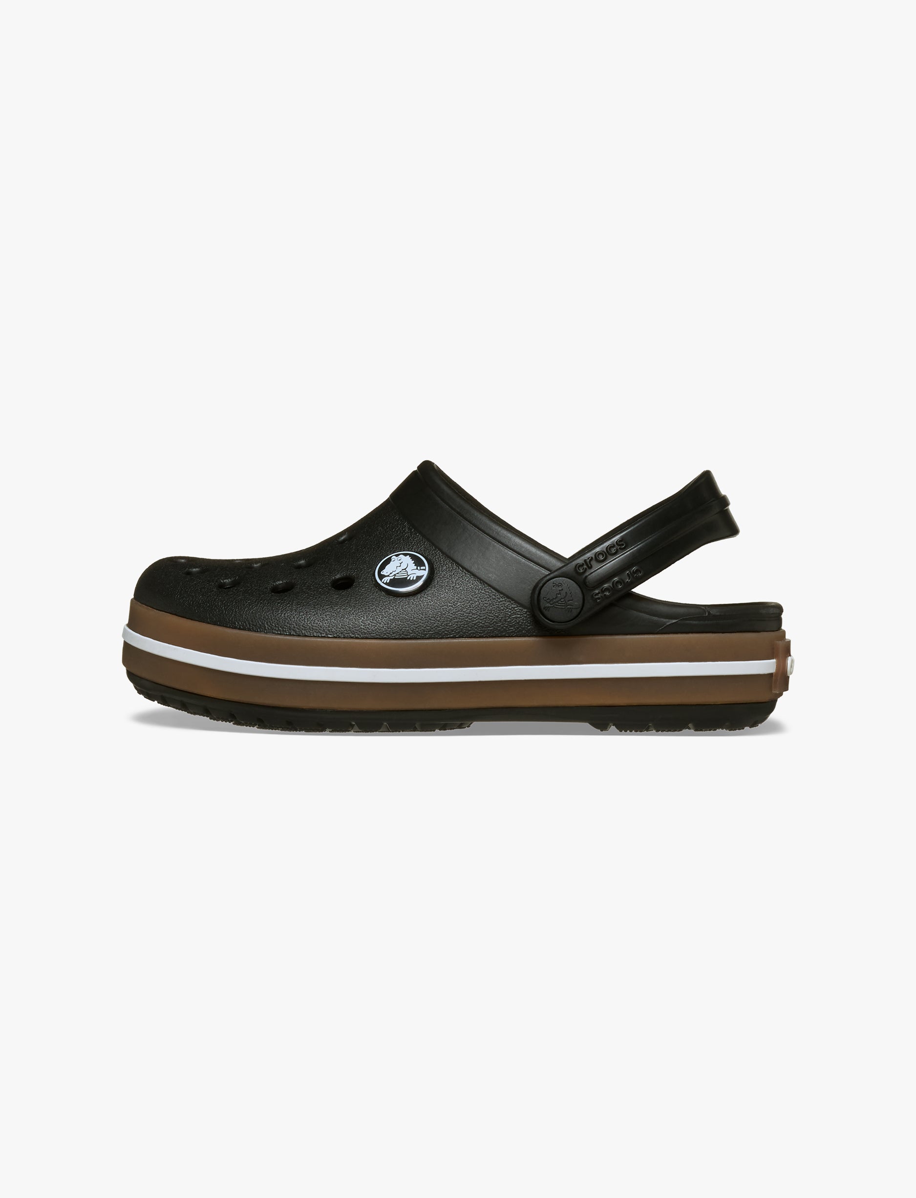 Crocs Crocband Gum Clog K - סנדלי קרוקבנד גאם לילדים בצבע שחור