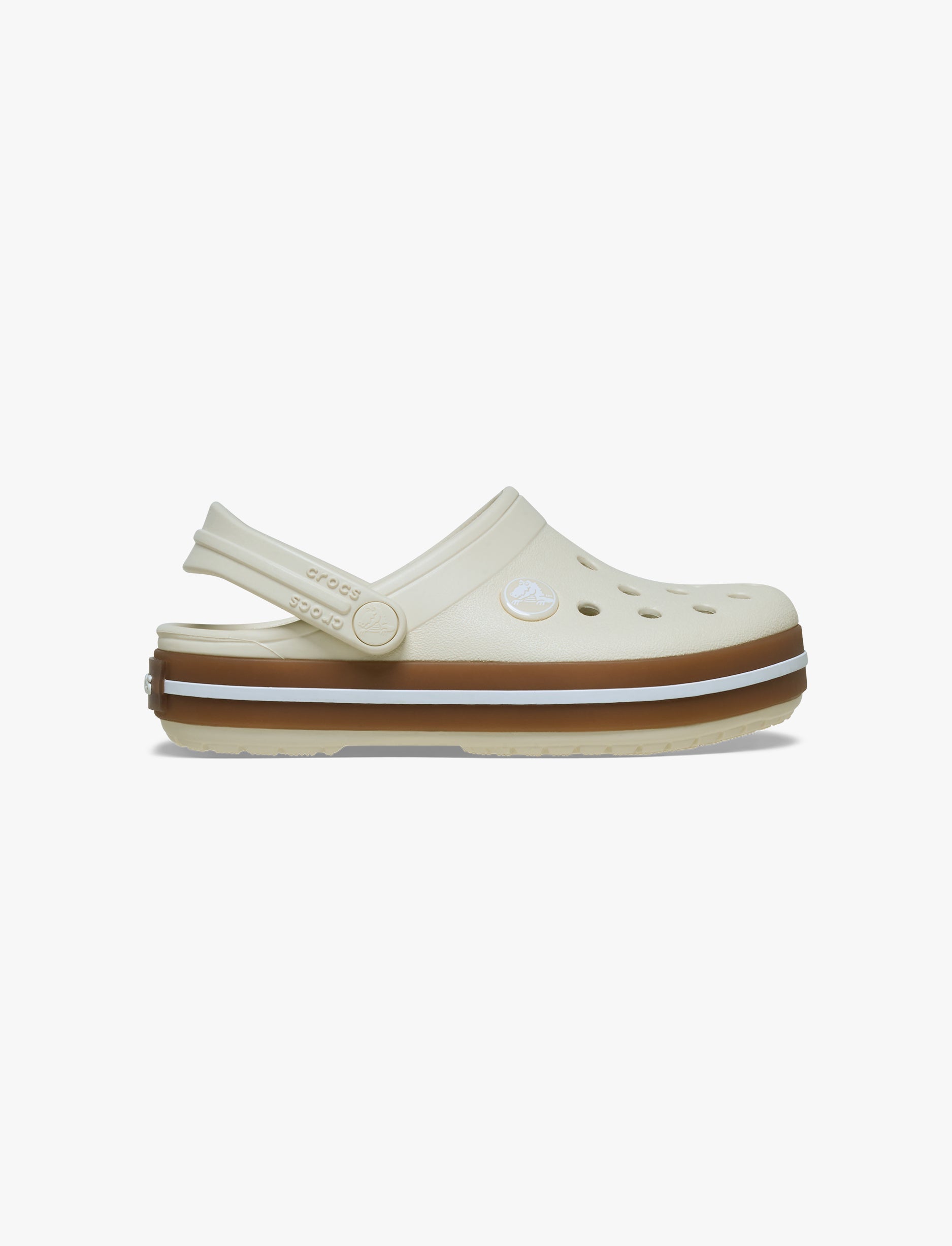 Crocs Crocband Gum Clog T - סנדלי קרוקבנד גאם לקטנטנים בצבע לבן פסגה