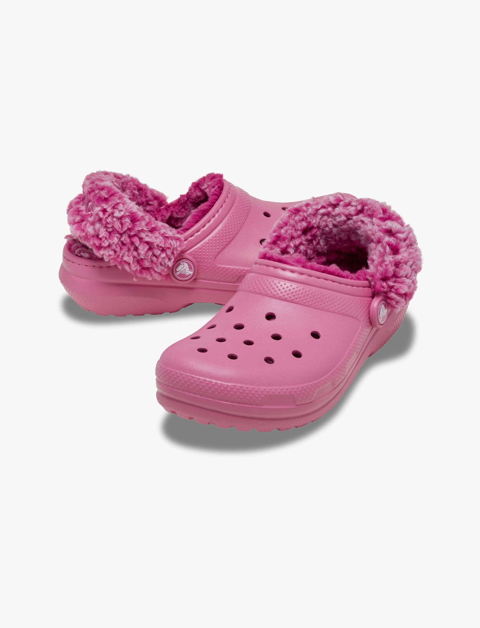 Crocs Toddler Classic Fleece Lined Clog - כפכפי פרווה קרוקס בצבע ורוד לילדים מידות קטנות