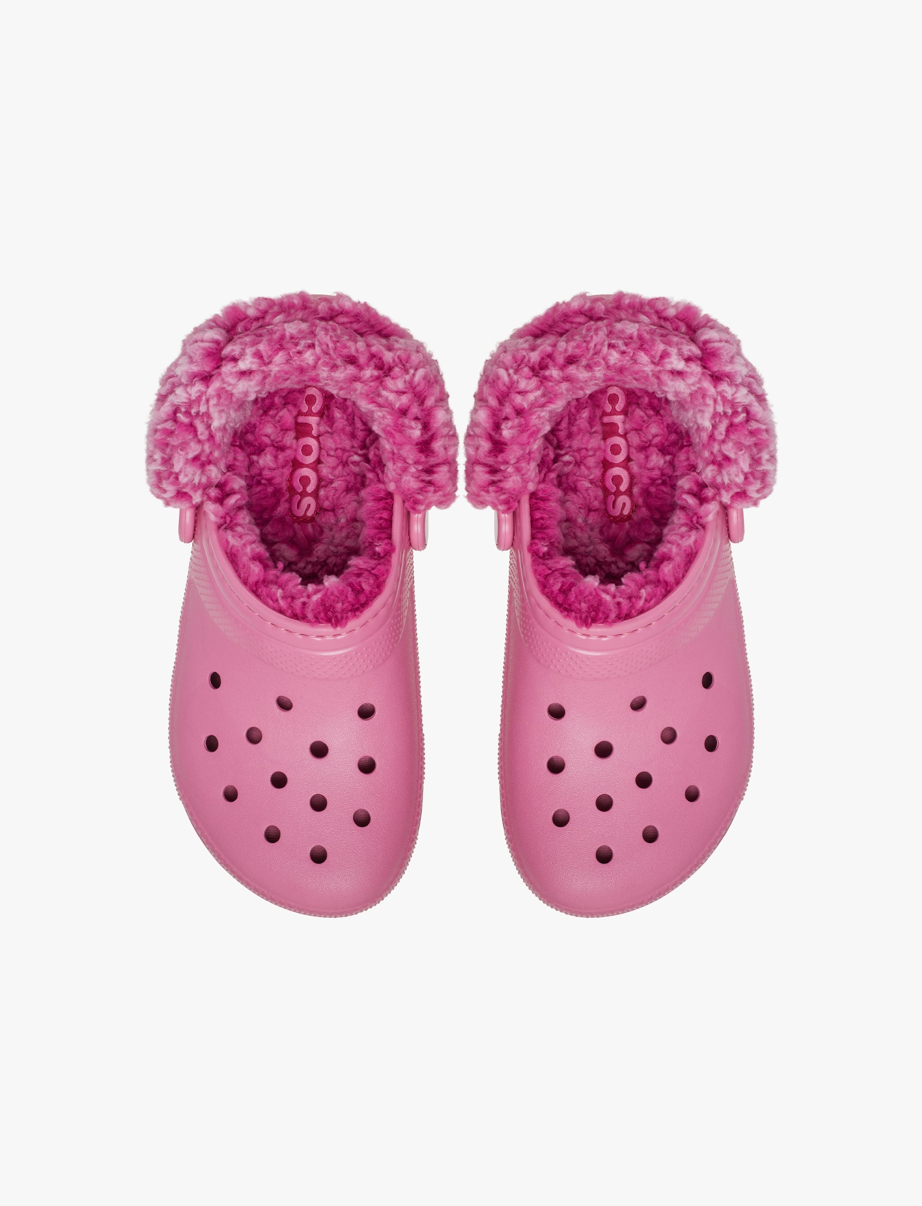 Crocs Toddler Classic Fleece Lined Clog - כפכפי פרווה קרוקס בצבע ורוד לילדים מידות קטנות