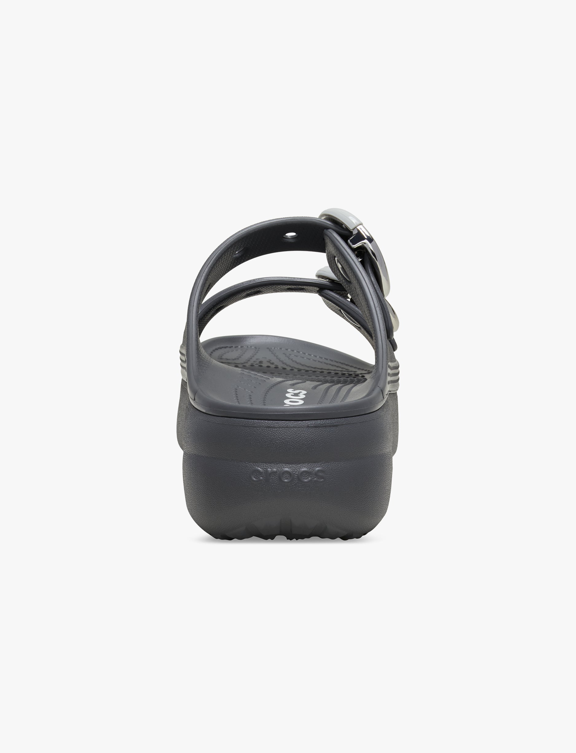 Crocs Saturday Platform Dipped Buckle Sandal - סנדלי פלטפורמה קרוקס לנשים בצבע אפור קרבון