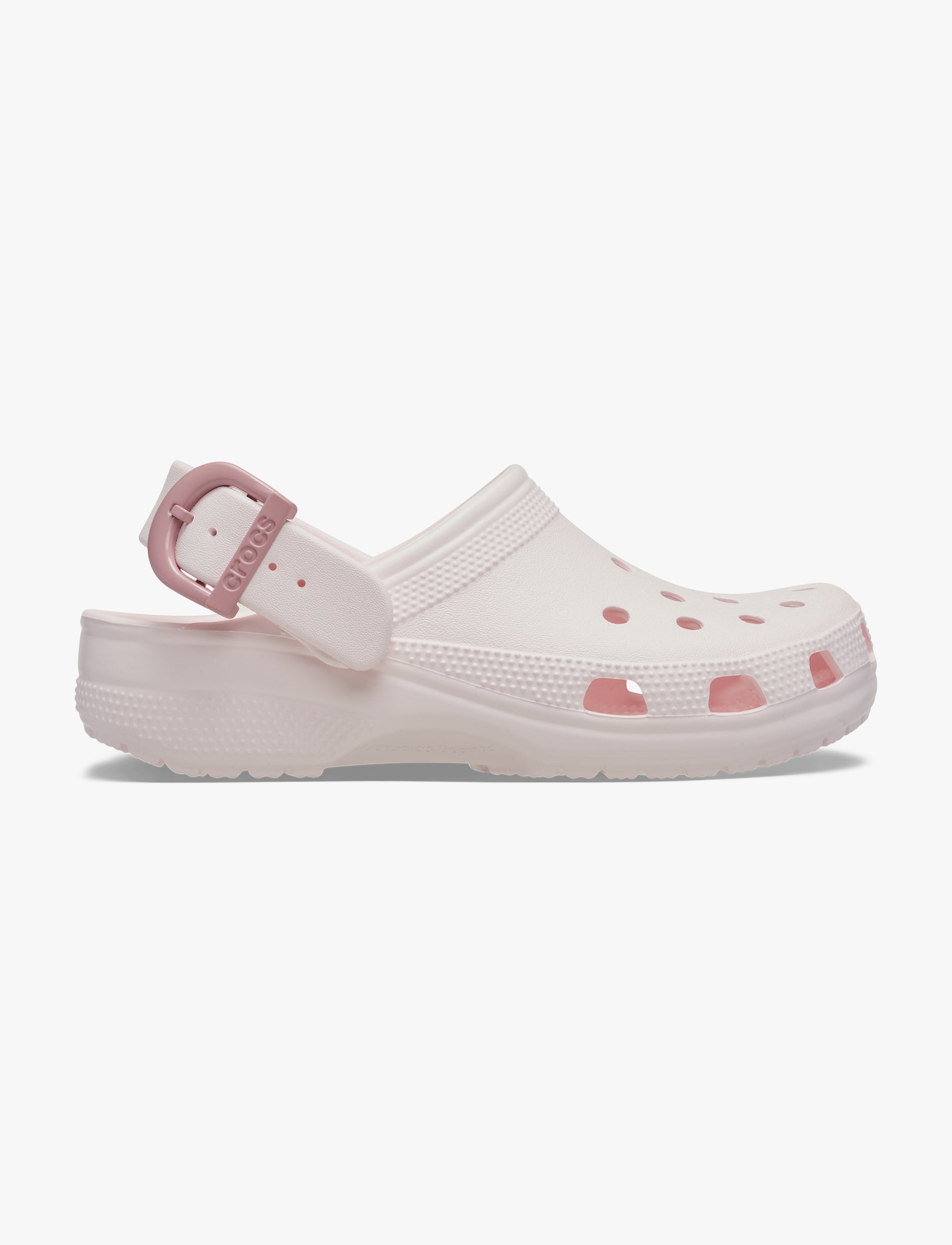 Crocs Classic Buckle Clog - כפכפי קלוג קרוקס עם אבזם בצבע ורוד קרחוני