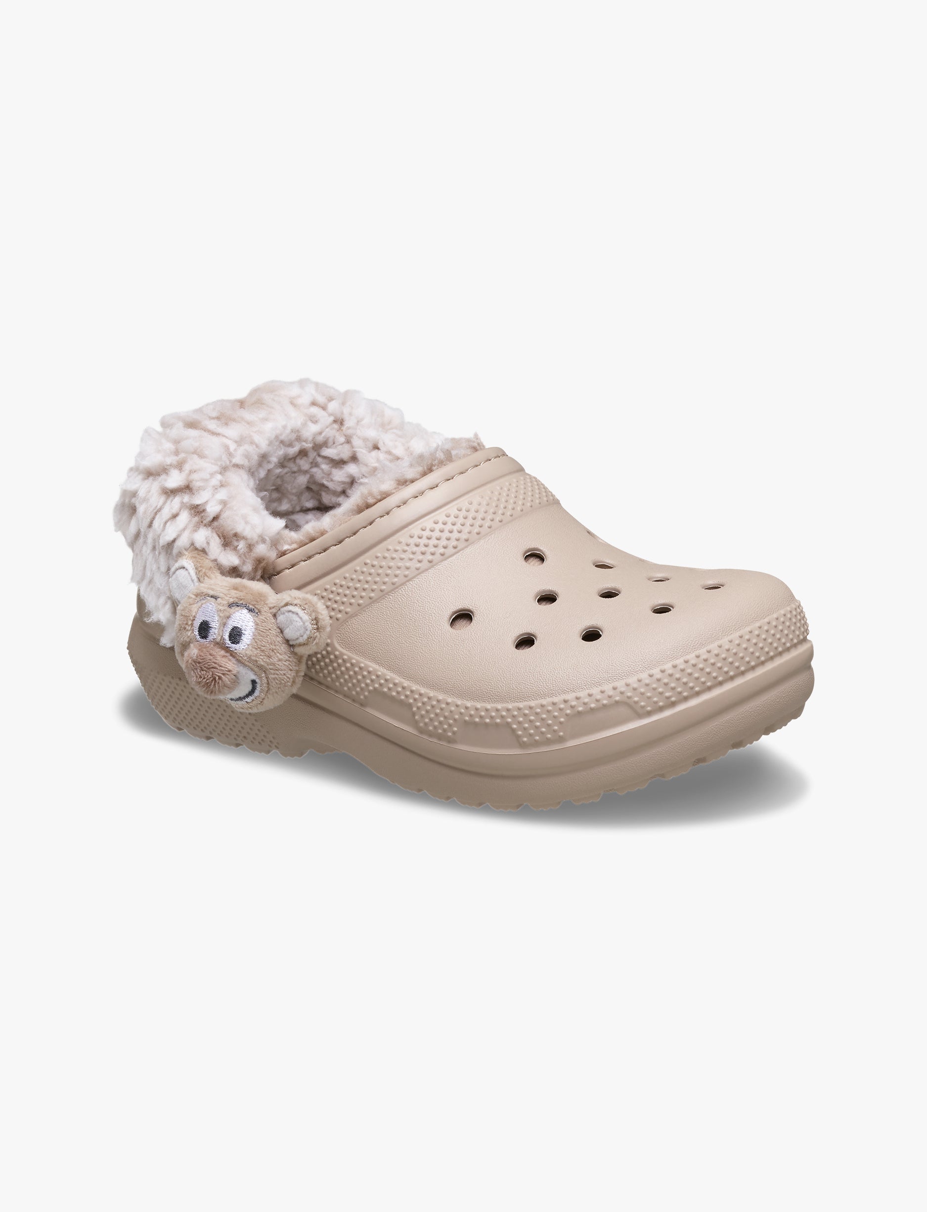 Crocs Classic Bear Plush Fleece Lined Clog T - כפכפי קרוקס קלוג פרוותיים לילדים בצבע דולסה