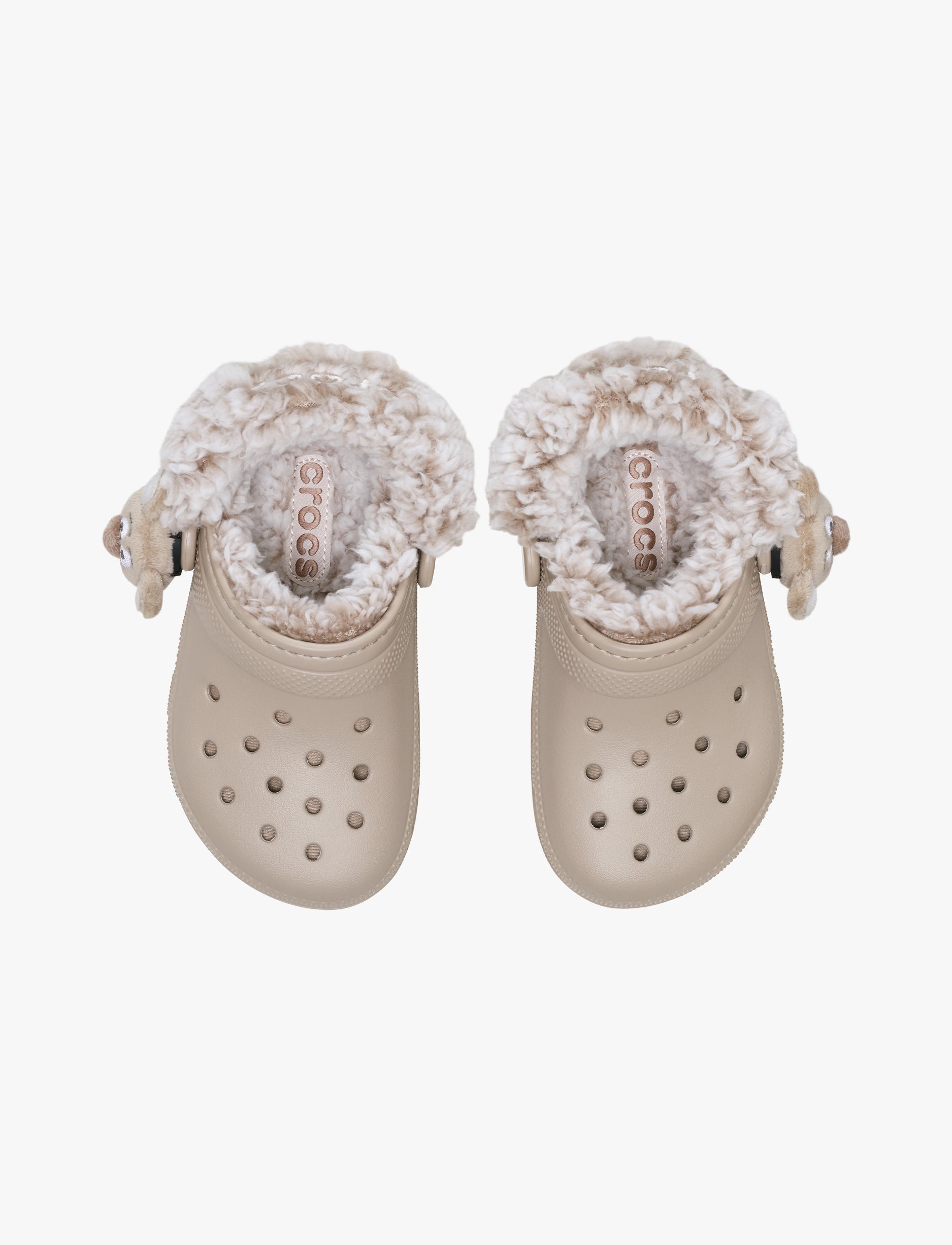 Crocs Classic Bear Plush Fleece Lined Clog T - כפכפי קרוקס קלוג פרוותיים לילדים בצבע דולסה
