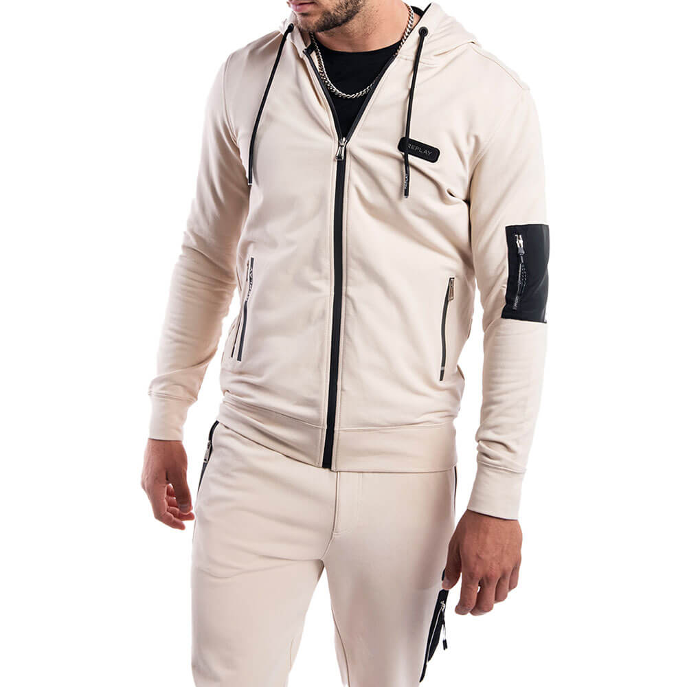 ג'קט קפוצ'ון ריפליי Sleeve Zipper Pocket גברים