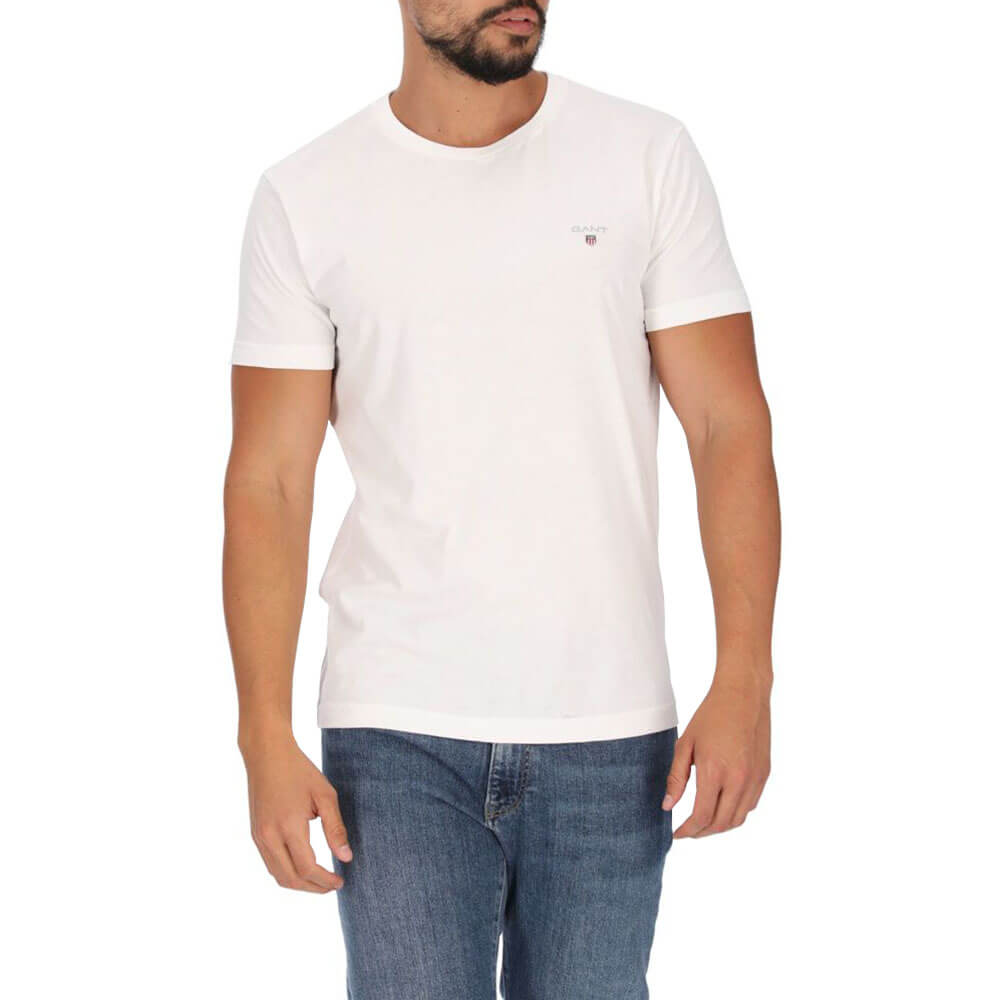 חולצת טישרט גאנט קצרה The Original Fitted גברים