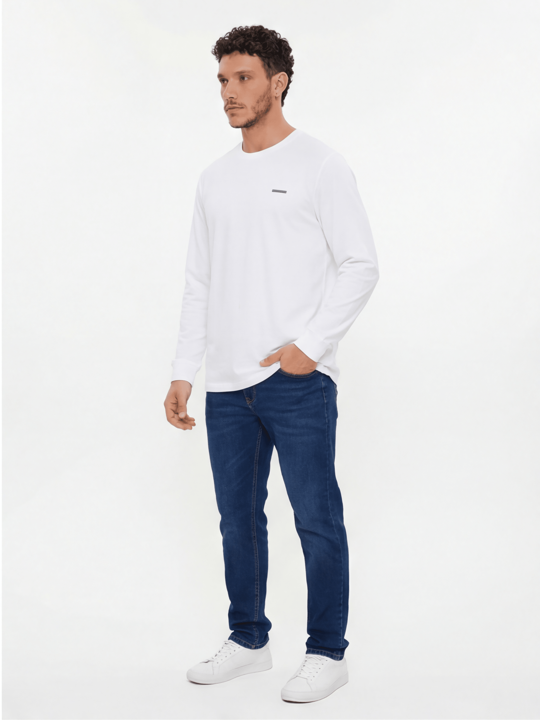 חולצת טישירט ארוכה ריפליי Small Plate גברים