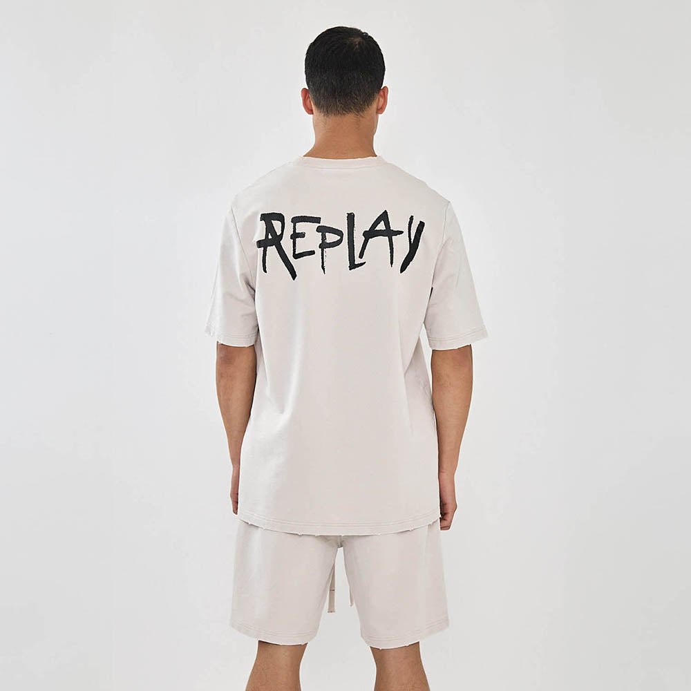 חולצת טישירט קצרה ריפליי Back Print Oversize גברים