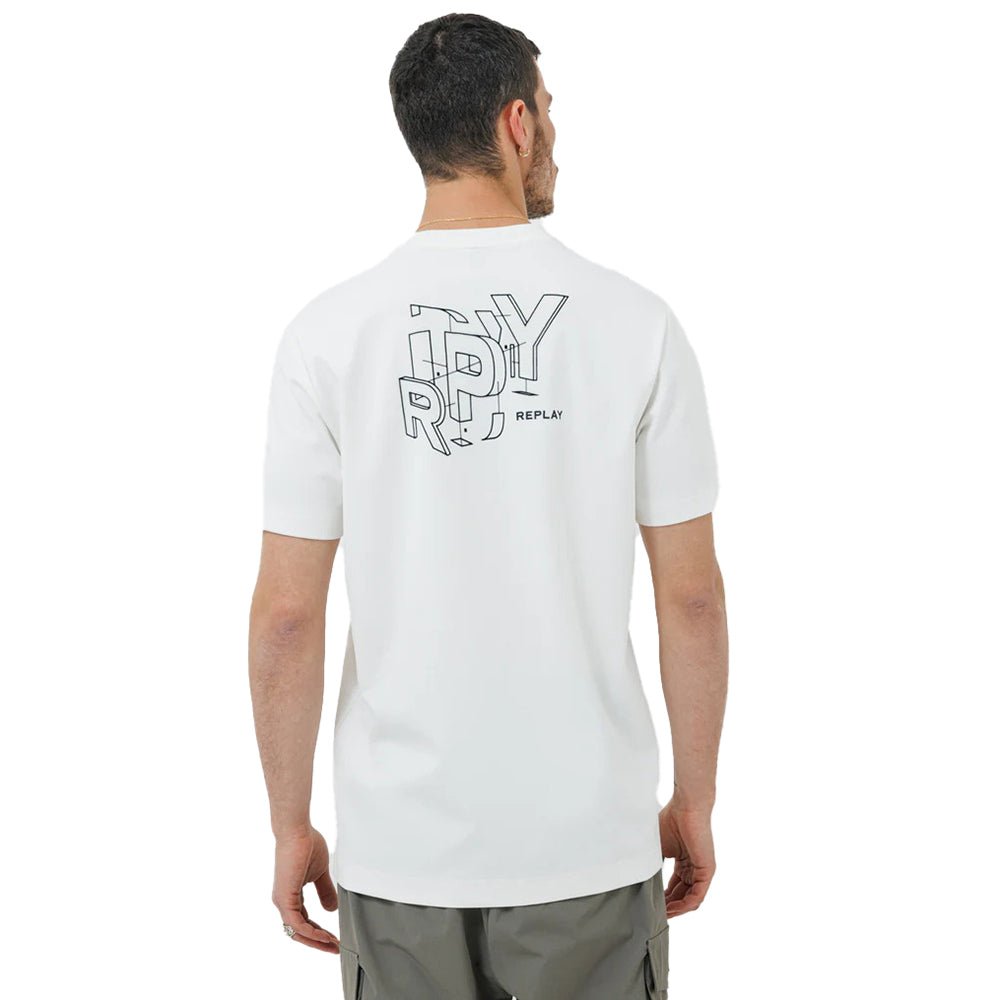 חולצת טישירט קצרה ריפליי Center Print גברים