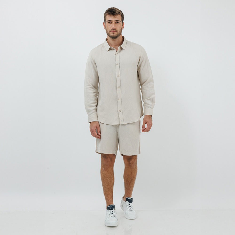 מכנס קצר ריפליי Linen גברים