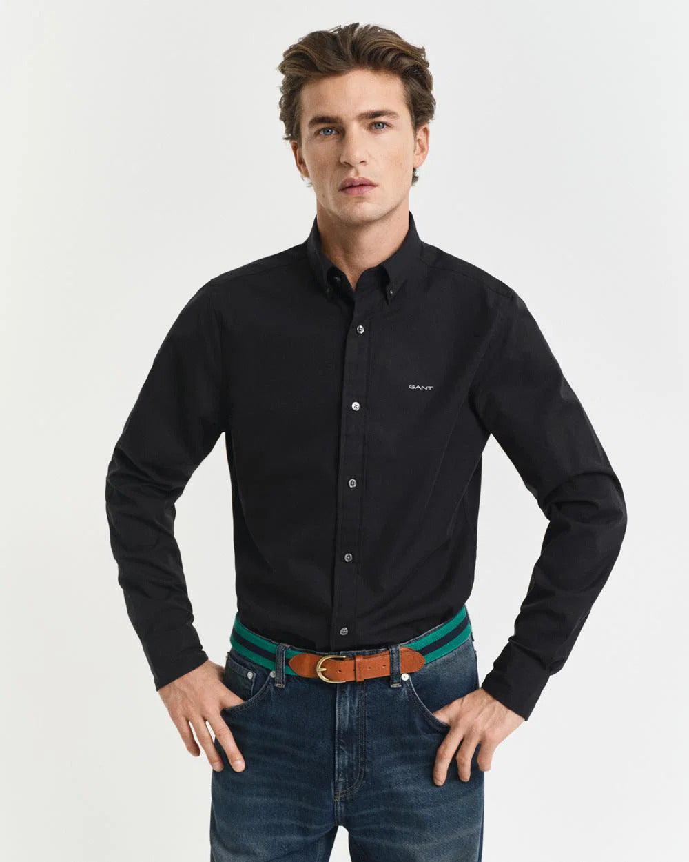 חולצה מכופתרת גאנט Slim Fit Pinpoint Oxford גברים