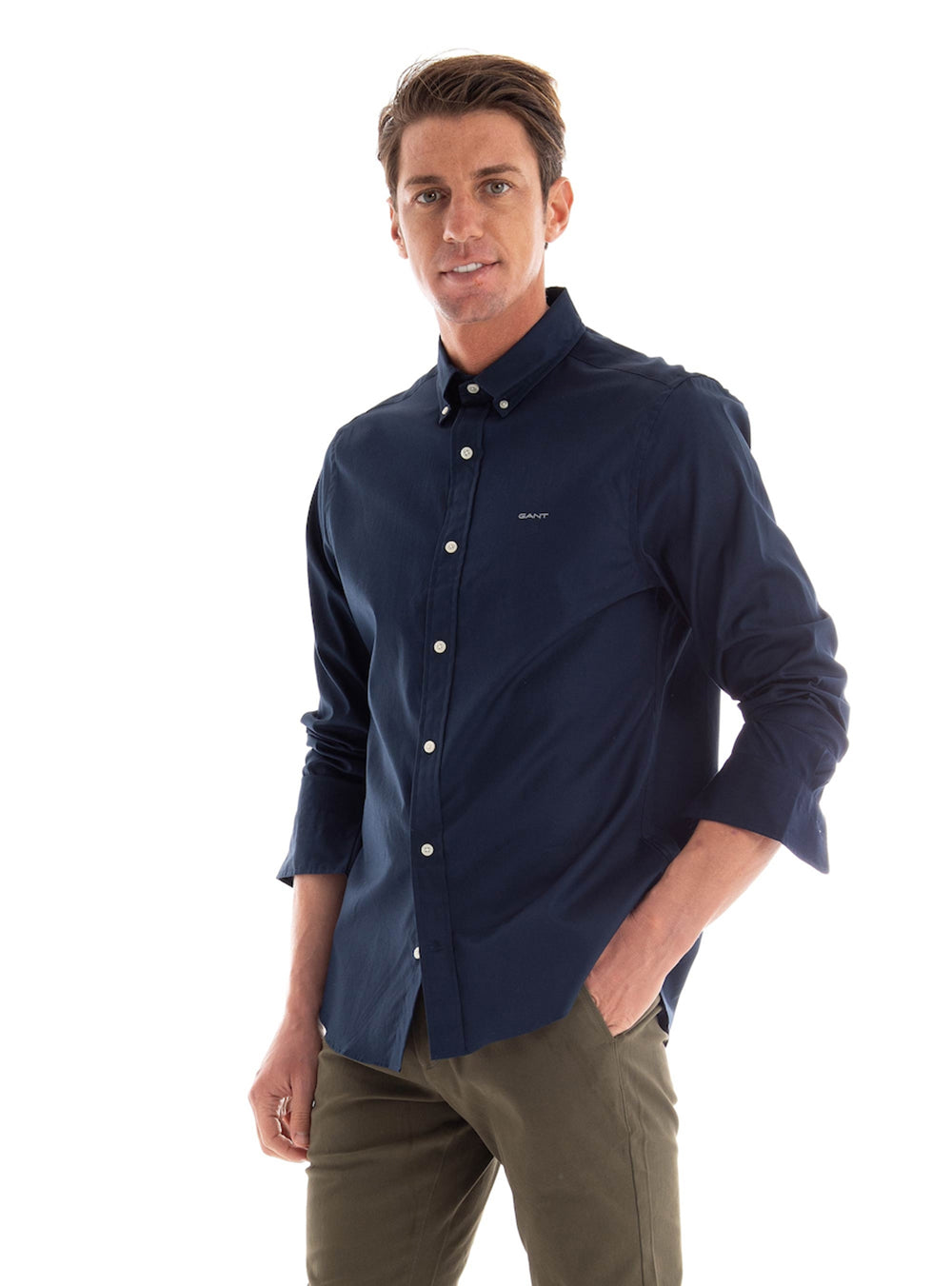 חולצה מכופתרת גאנט Slim Fit Pinpoint Oxford גברים