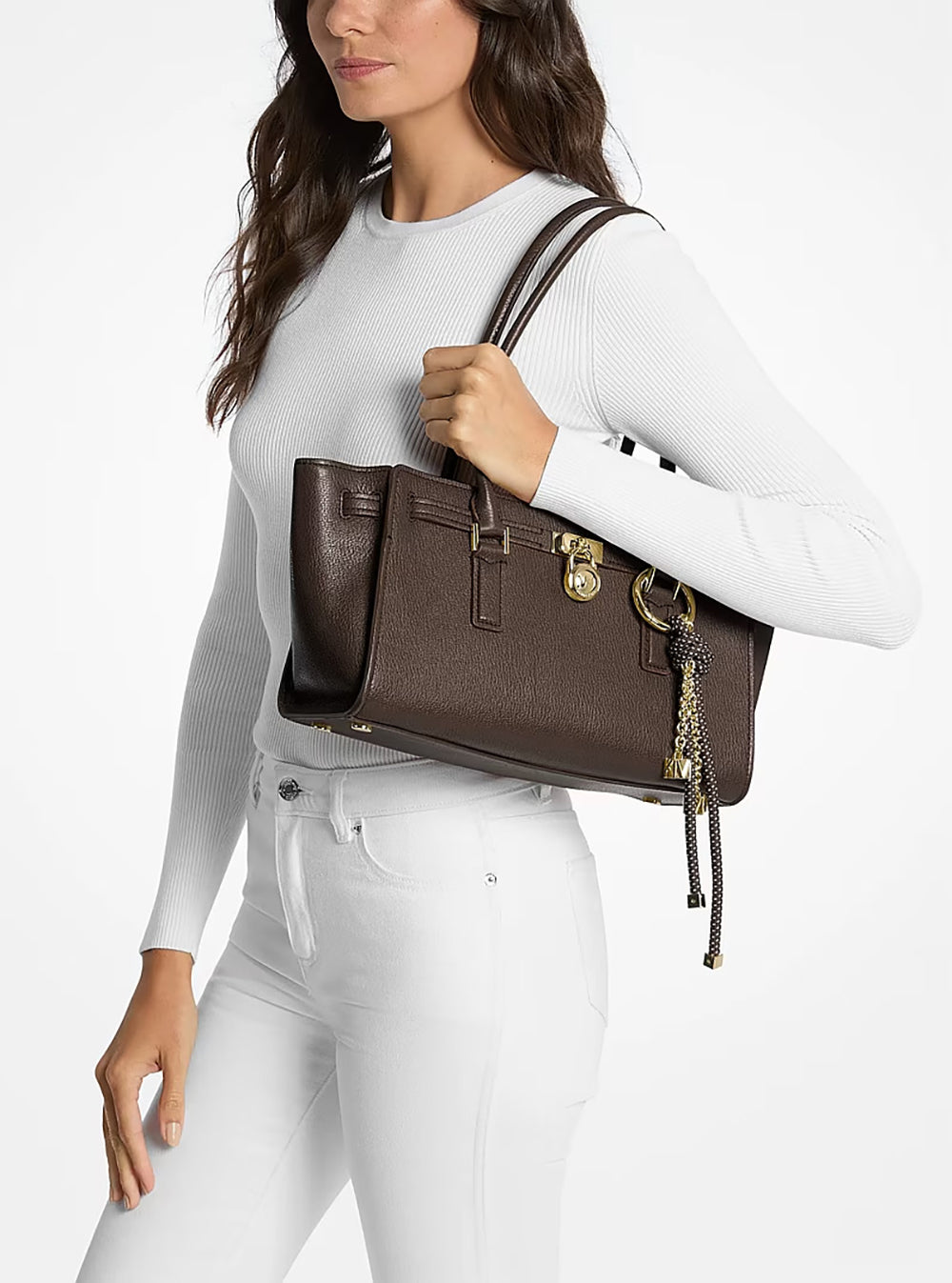 תיק מייקל קורס Hamilton Moderne Small Leather Satchel נשים