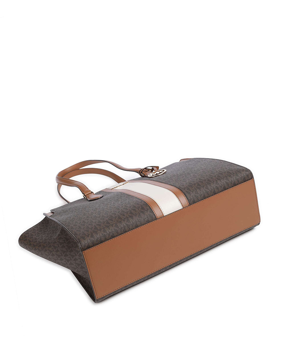 תיק מייקל קורס Becca Large Striped Signature Logo נשים