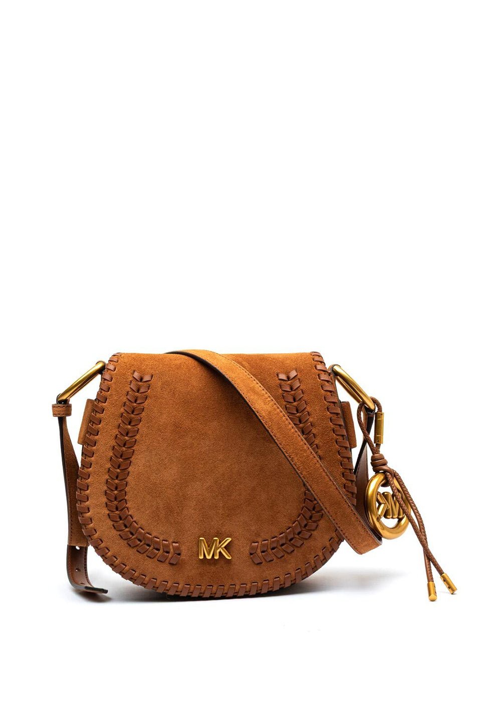 תיק מייקל קורס Josie Medium Whipstitched Suede Saddle נשים