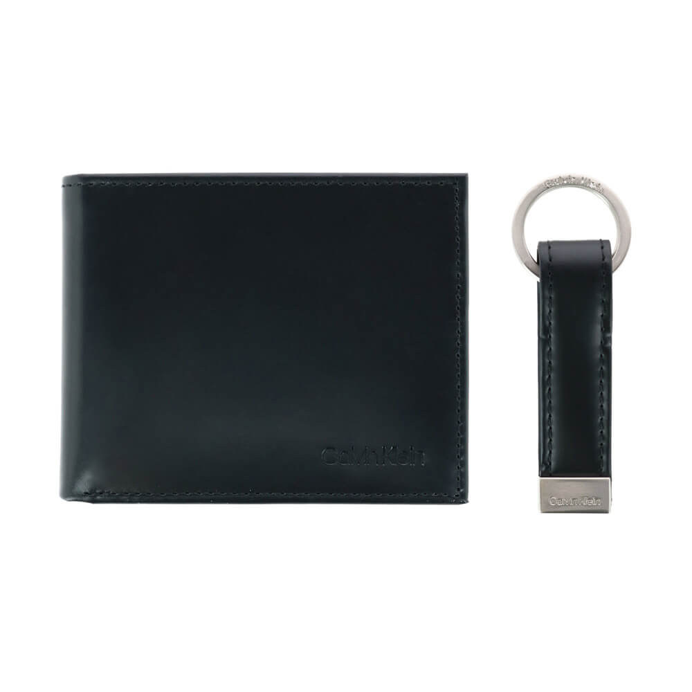 ארנק עור לגבר קלווין קליין Slimfold Wallet & Key Fob Set