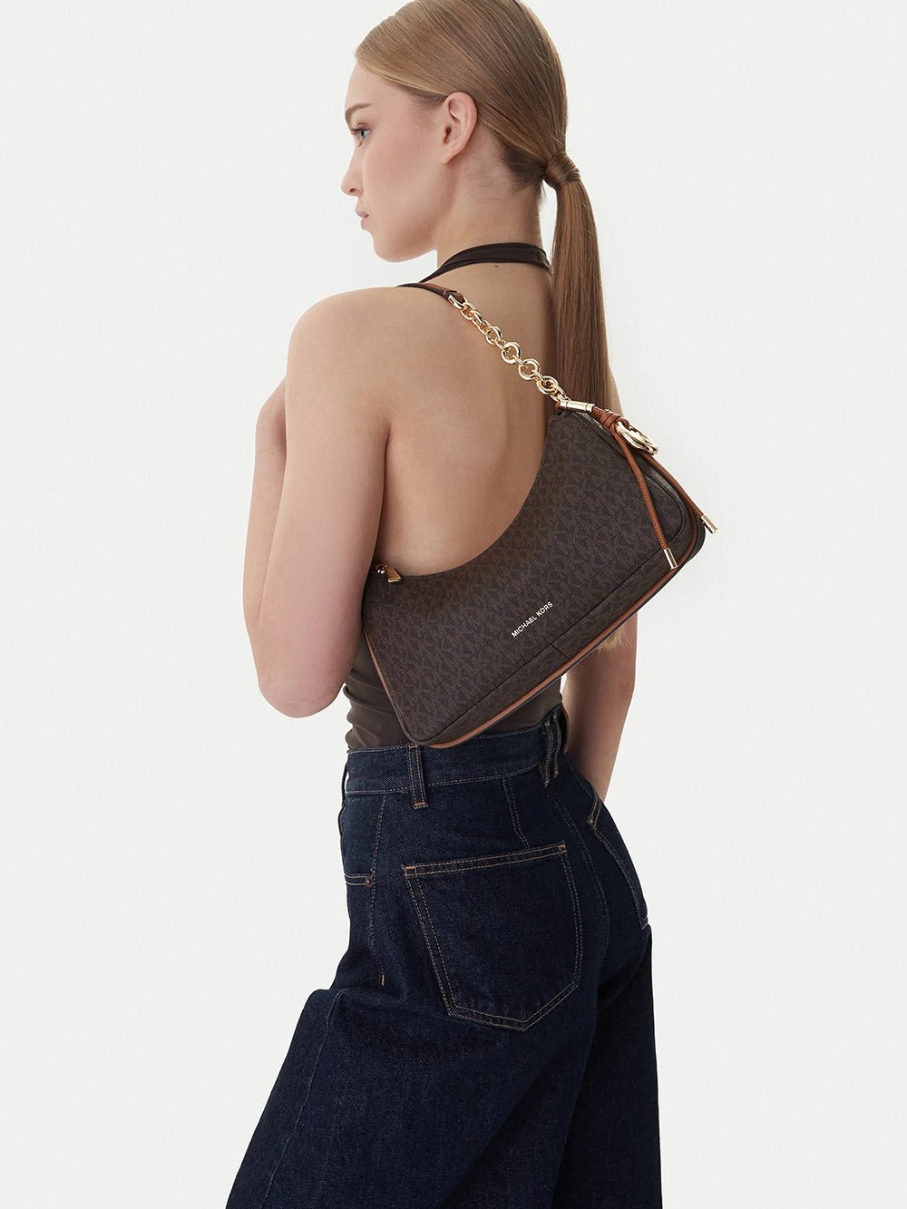 תיק מייקל קורס Nolita Medium Signature Logo Chain Pochette נשים