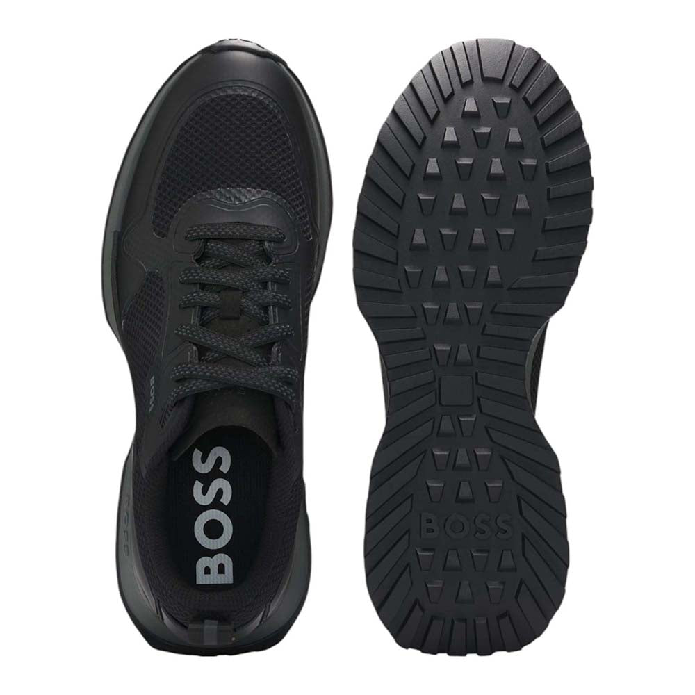 נעלי הוגו בוס Mixed-Material Trainers With Mesh Details גברים