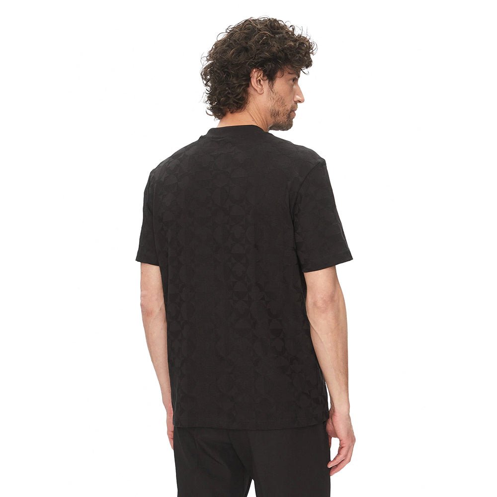 חולצת טישירט קצרה הוגו בוס Circle Jacquard גברים