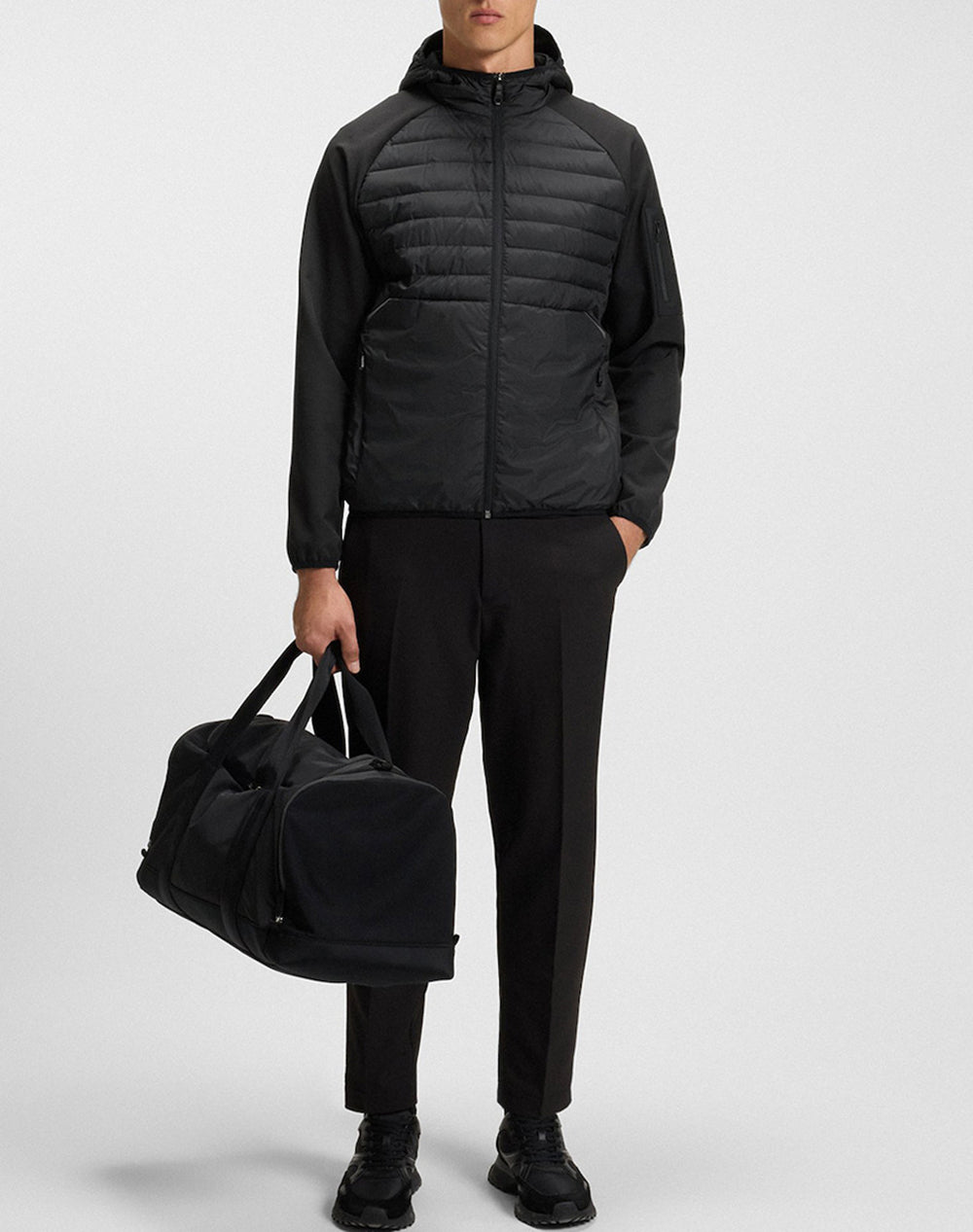 מעיל הוגו בוס Water-Repellent Jacket With Zipped Sleeve Pocket גברים