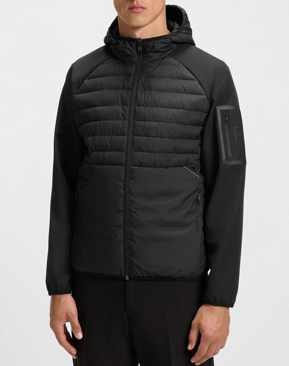 מעיל הוגו בוס Water-Repellent Jacket With Zipped Sleeve Pocket גברים