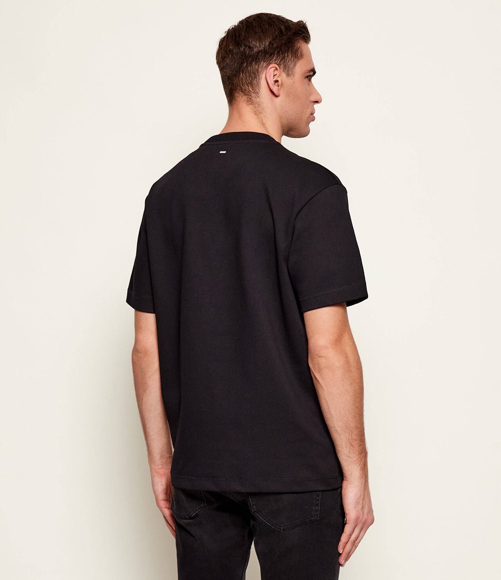 חולצת טישירט קצרה הוגו Stacked Logo גברים