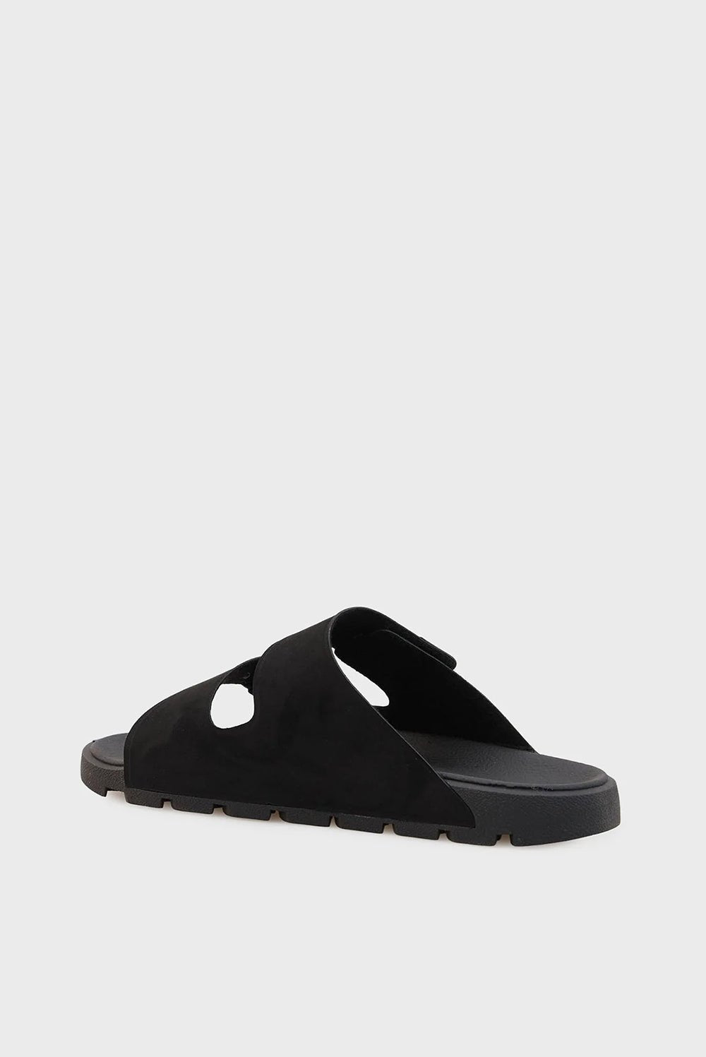 כפכפי הוגו Faux-Suede Slides With Logo Detailing גברים