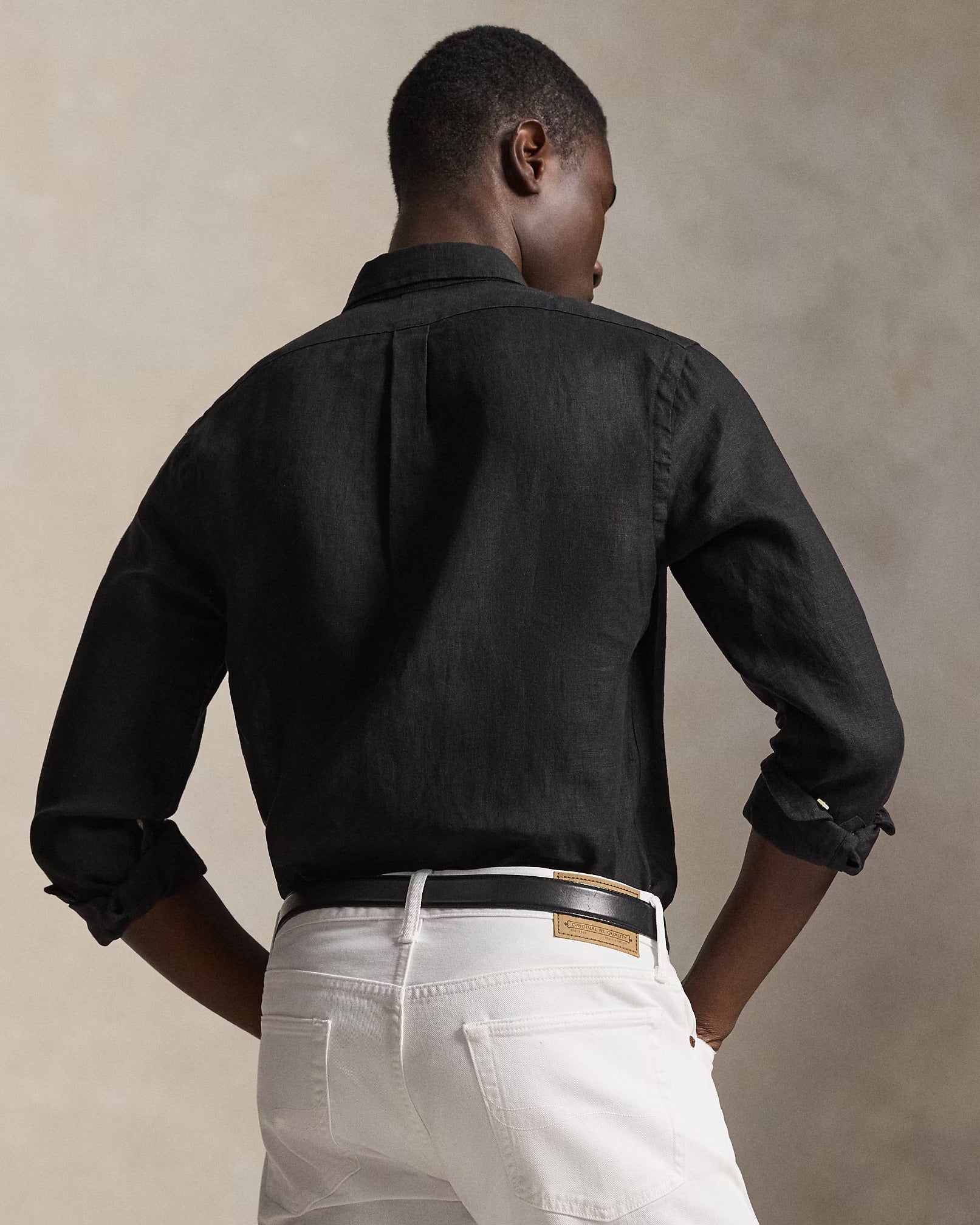 חולצה מכופתרת פולו ראלף לורן Linen גברים