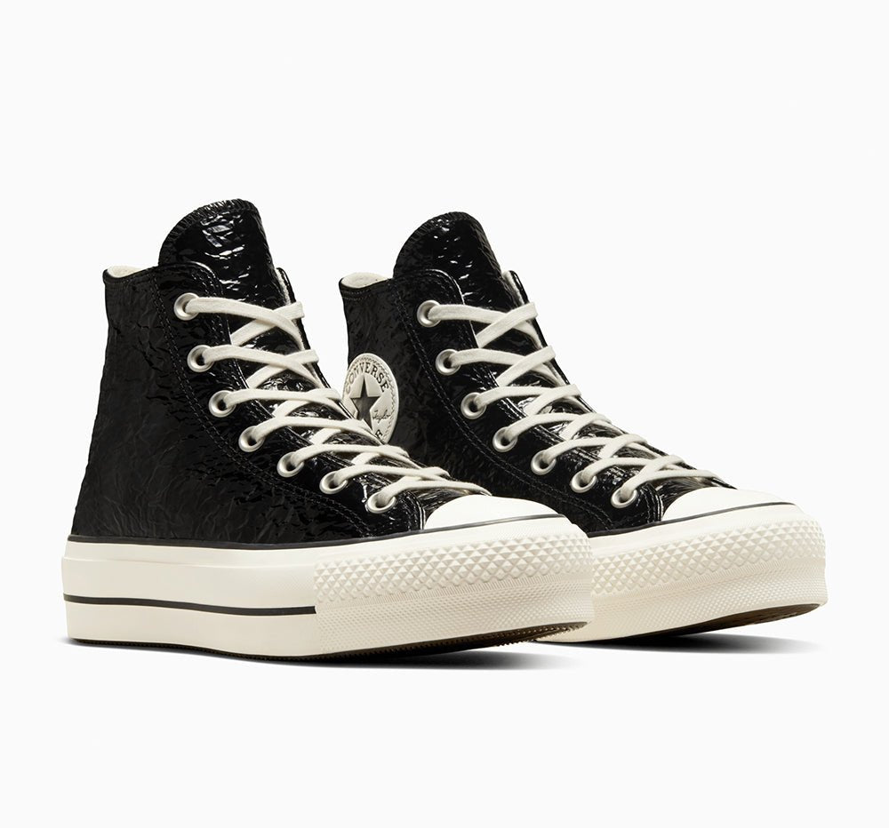נעלי אולסטאר Chuck Taylor Lift Platform Crinkled Leather נשים