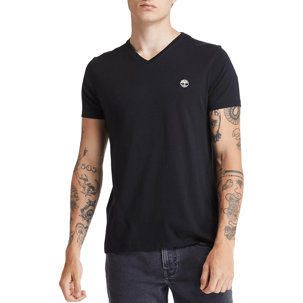 חולצת טישרט טימברלנד קצרה Dunstan River V-Neck Tee גברים