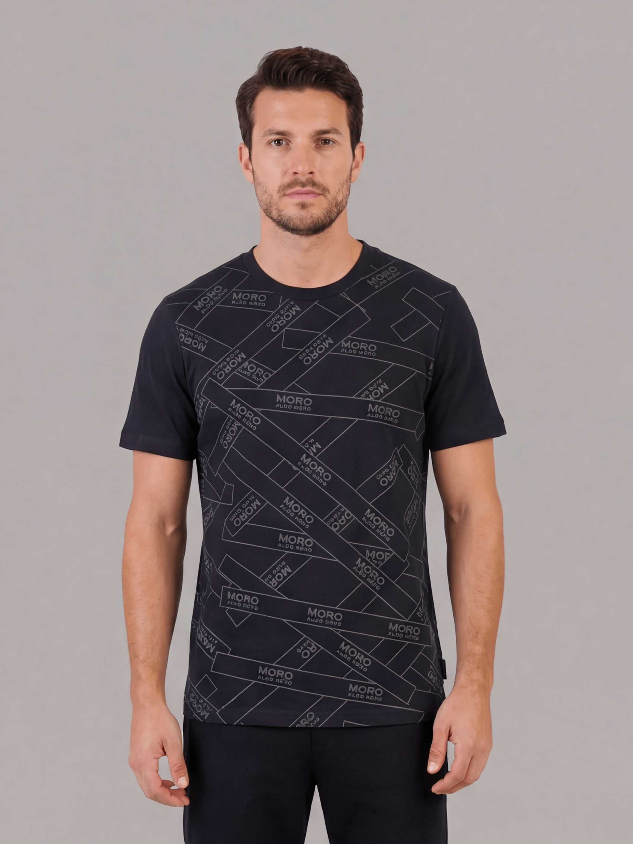 חולצת טישירט קצרה אלדו מורו Strip Print גברים