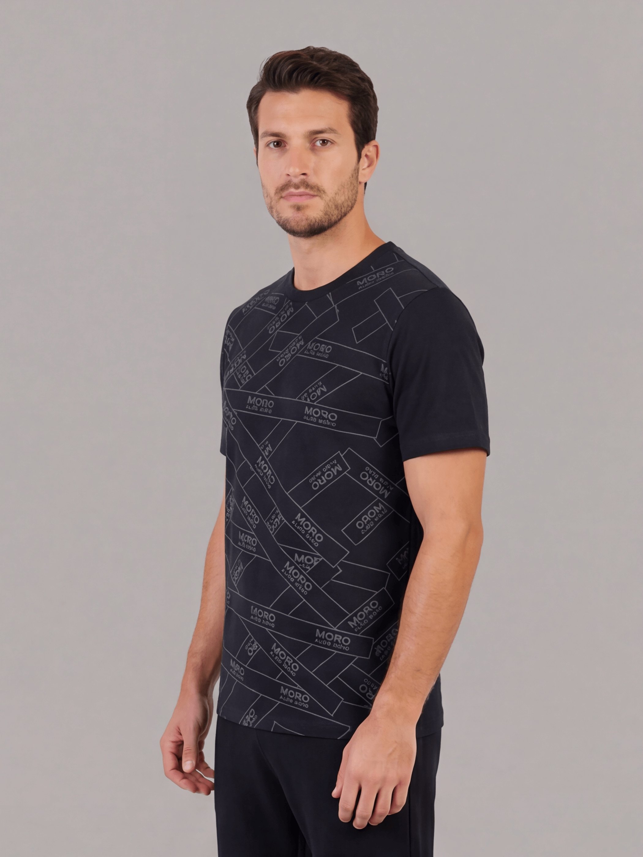 חולצת טישירט קצרה אלדו מורו Strip Print גברים