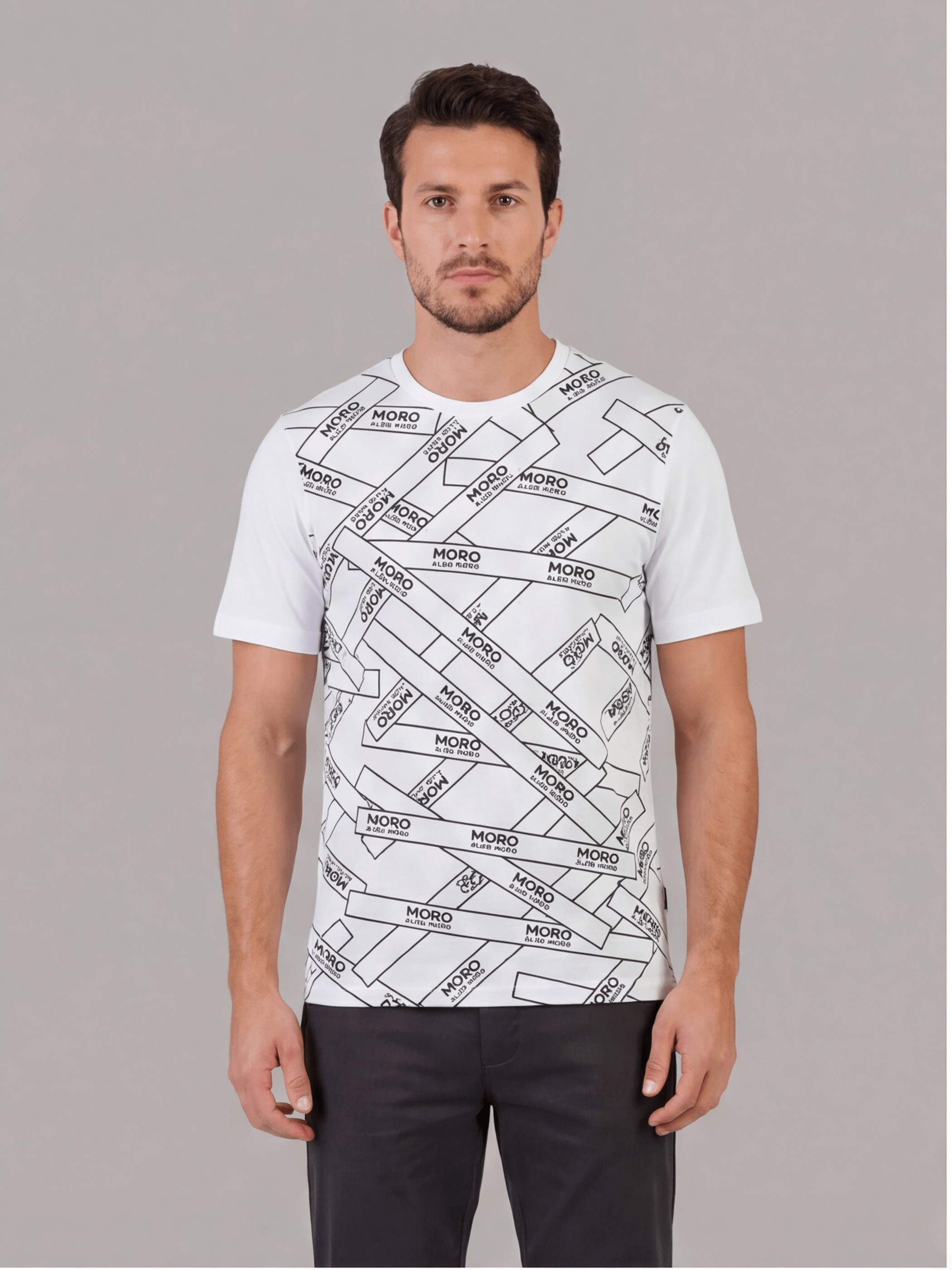 חולצת טישירט קצרה אלדו מורו Strip Print גברים