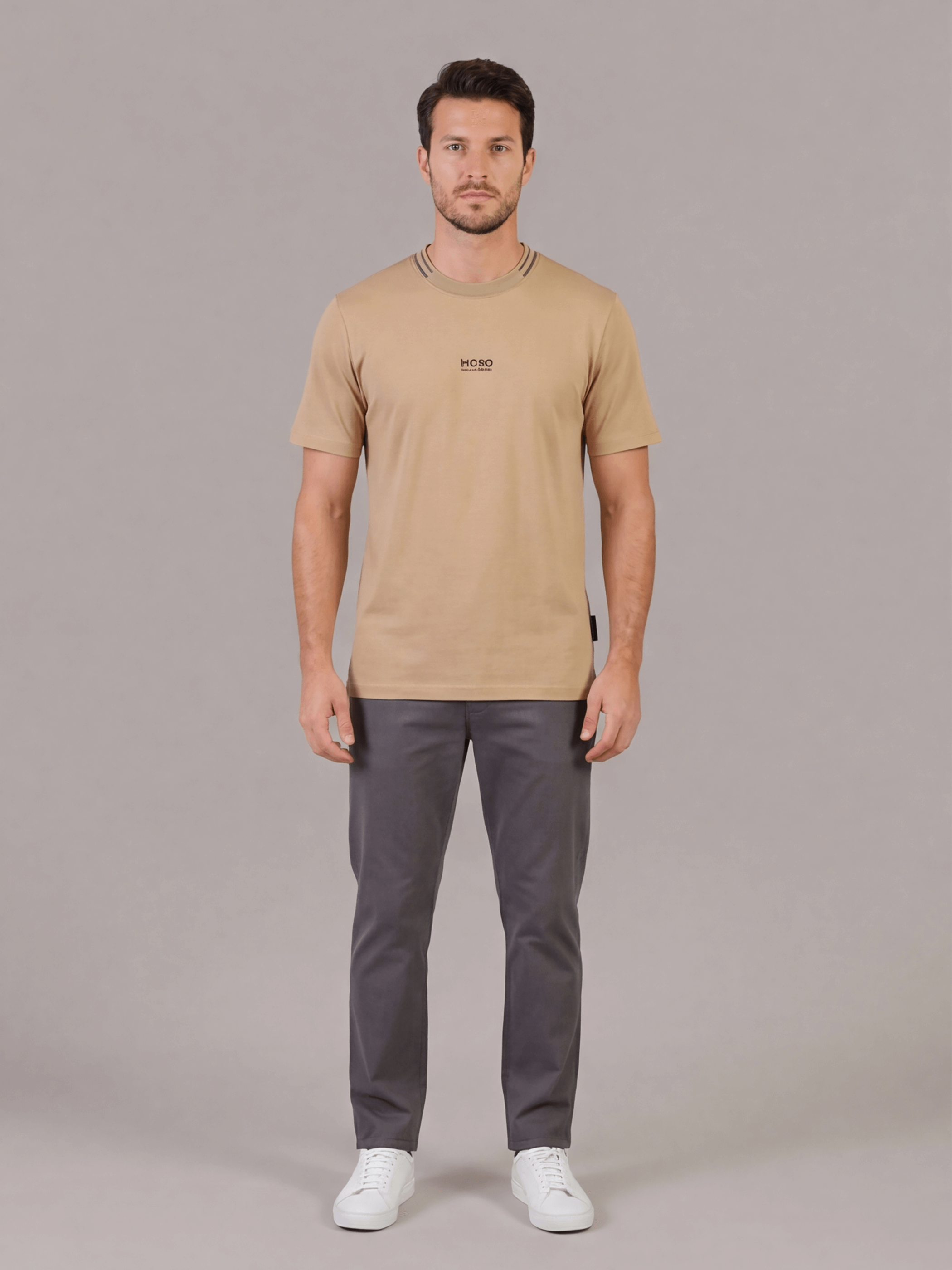 חולצת טישירט קצרה אלדו מורו Strip Collar גברים