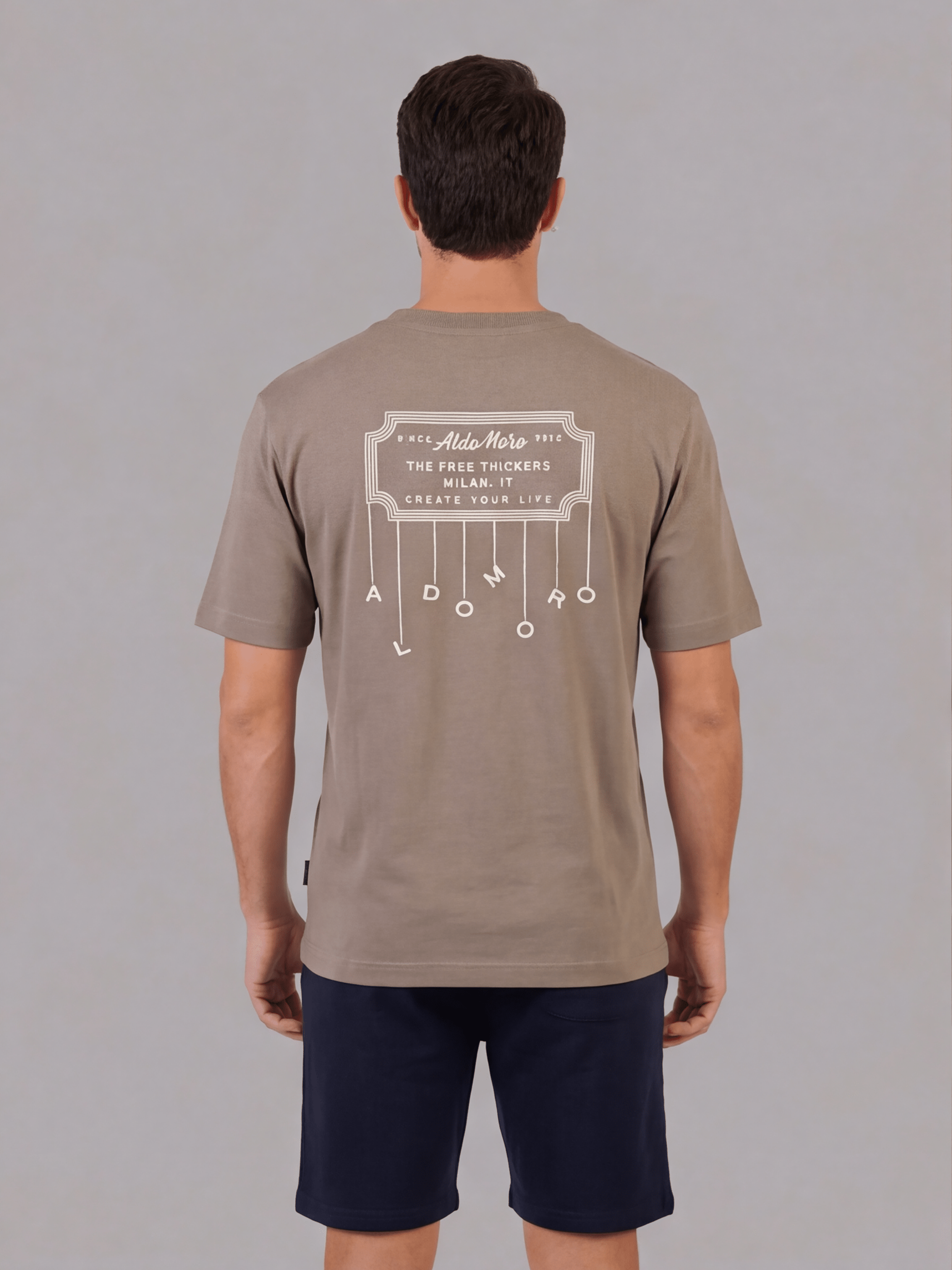 חולצת טישירט קצרה אלדו מורו Back Print גברים