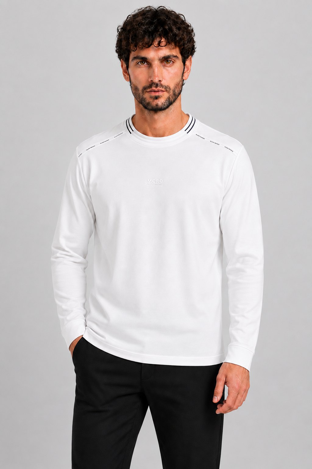 חולצת טישירט ארוכה אלדו מורו Strip Collar גברים