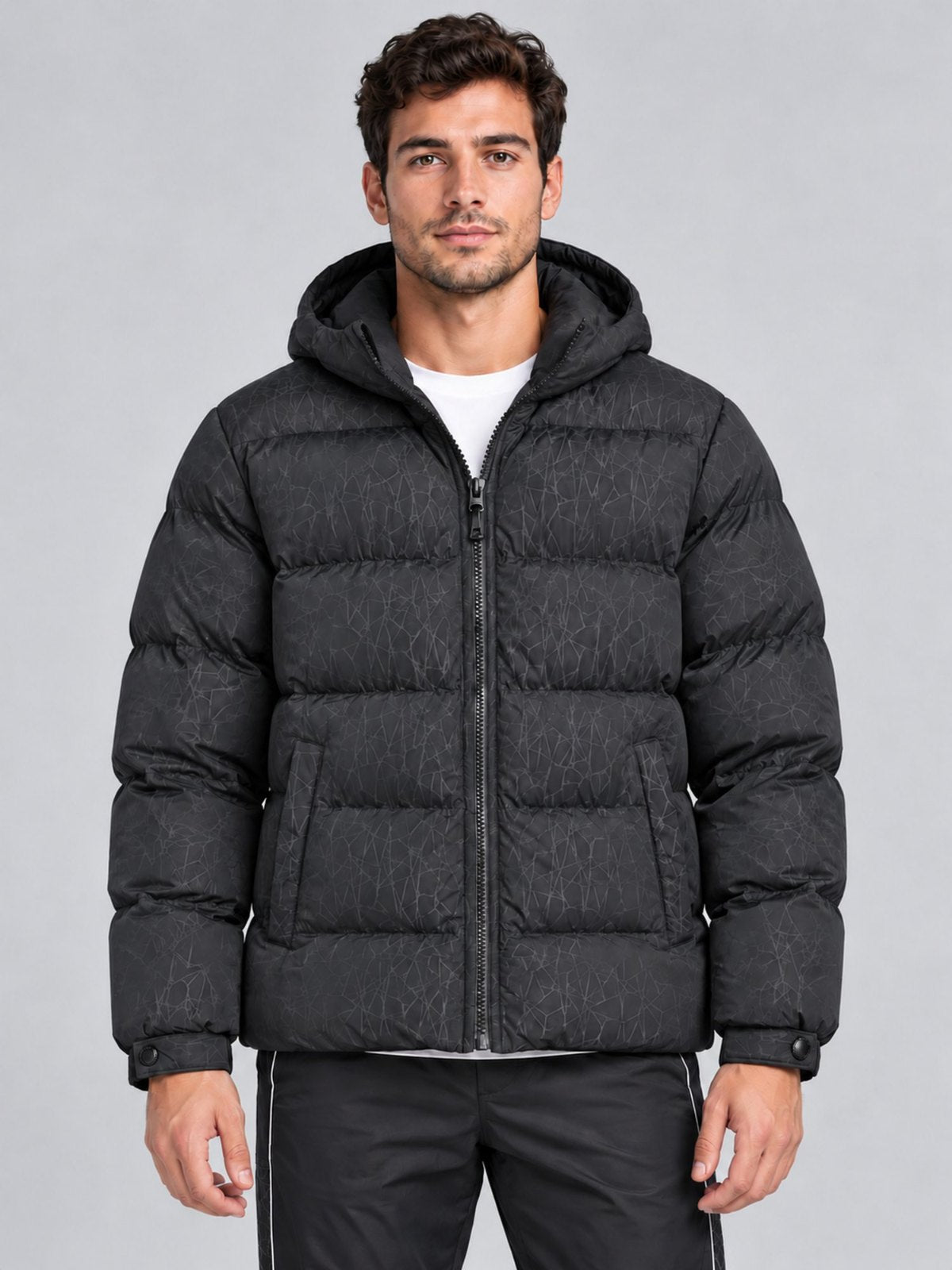 מעיל אלדו מורו Down Zipper & Hoodie גברים - am-AM26704-101-XS