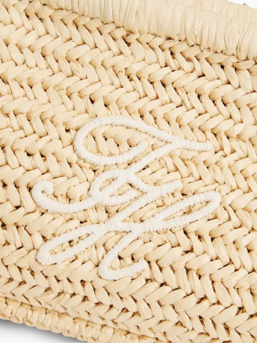 תיק טומי הילפיגר Raffia Textured Logo Clutch נשים
