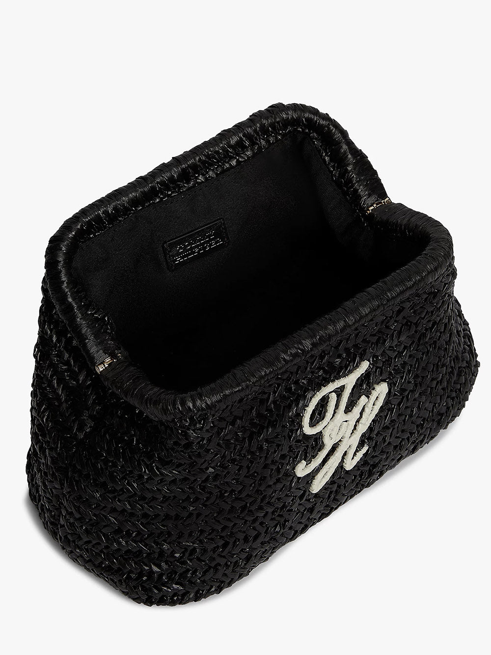 תיק טומי הילפיגר Raffia Textured Logo Clutch נשים