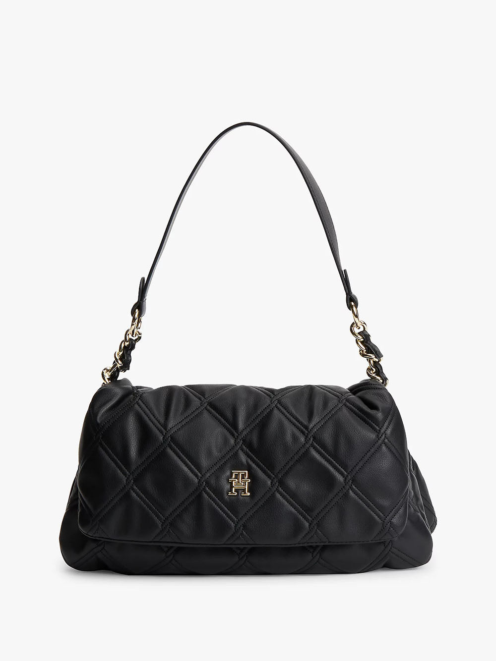 תיק טומי הילפיגר Quilted TH Monogram Shoulder נשים