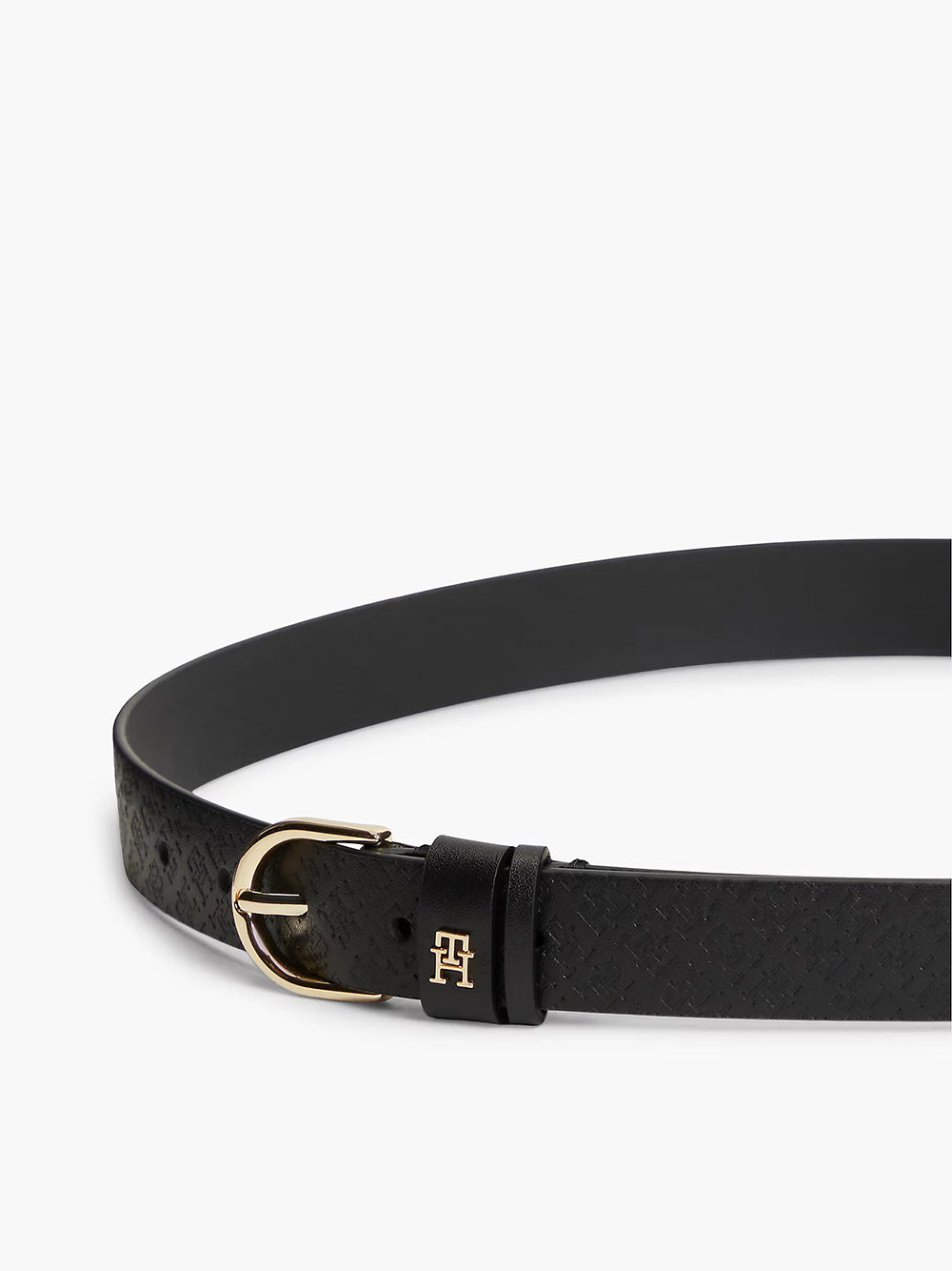 חגורה טומי הילפיגר Monogram Debossed Leather נשים