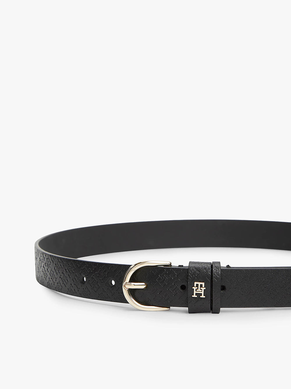 חגורה טומי הילפיגר Monogram Debossed Leather נשים