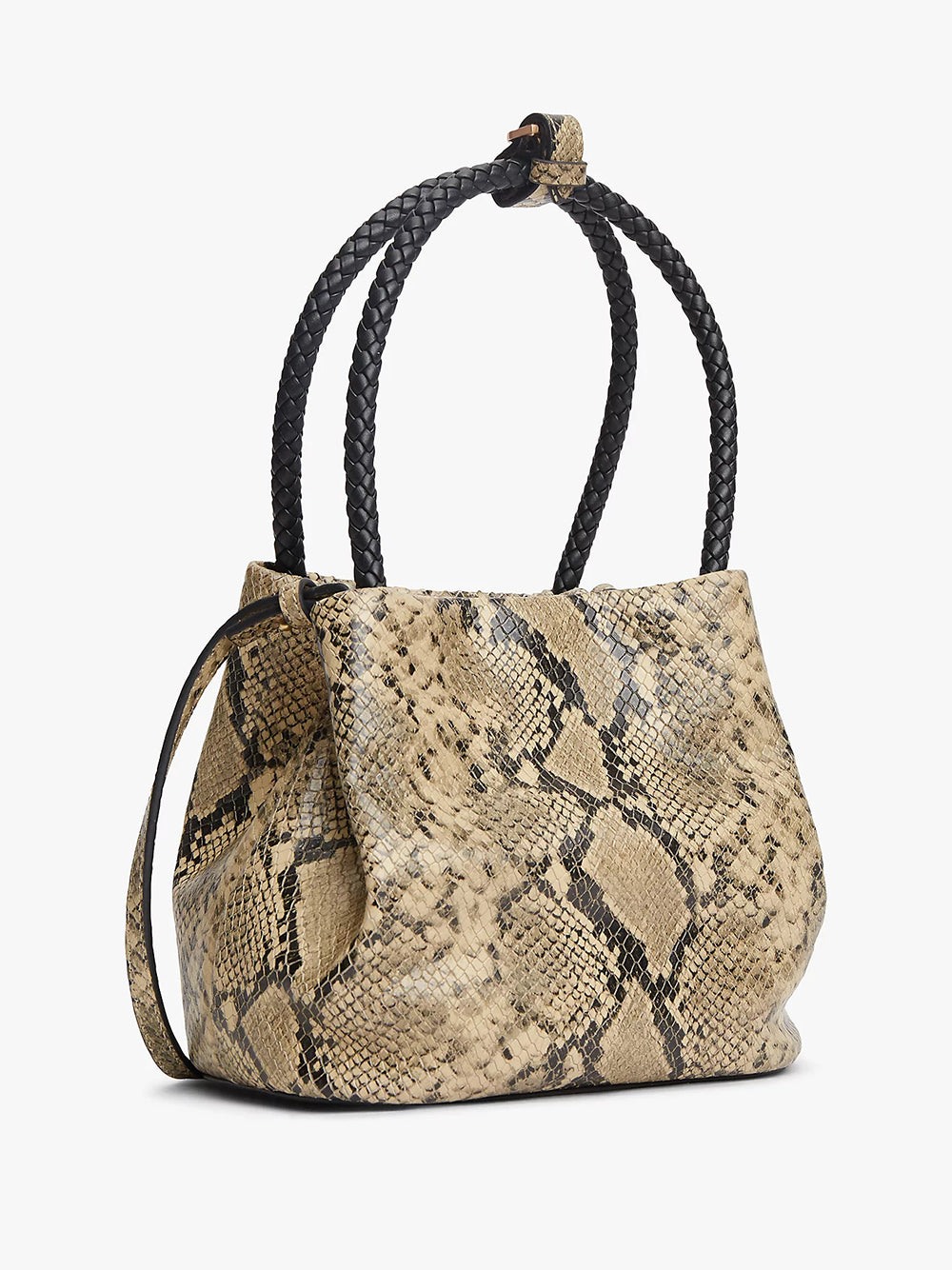 תיק טומי הילפיגר Convertible Snake Print Leather Bucket נשים